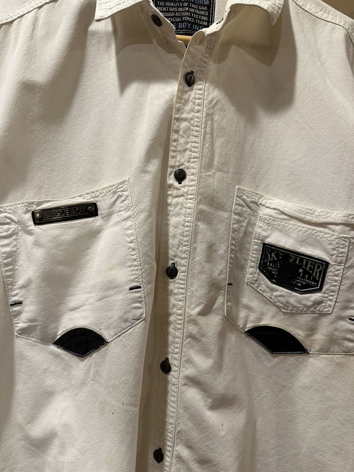 Bugle Boy × Vintage Bugle Boy Vintage white Button Up Shirt Hardware Size US M / EU 48-50 / 2 - 3 Thumbnail