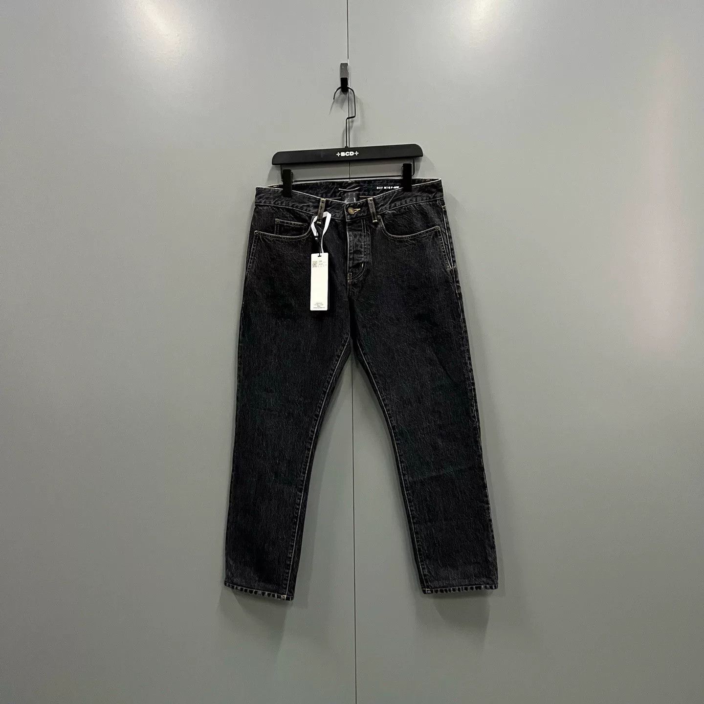 saint laurent black washed denim pants