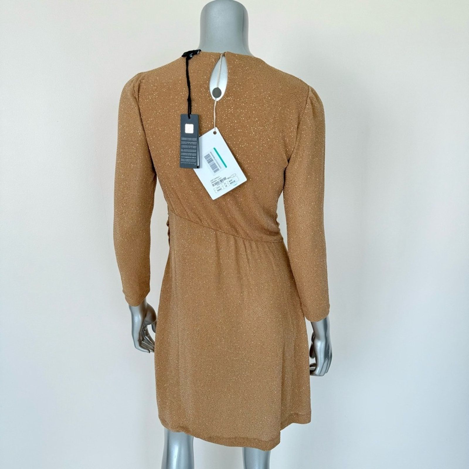 Just Cavalli NWT! Just Cavalli Women Gold Metallic Dress, Size 44 (8US) Size M / US 6-8 / IT 42-44 - 2 Thumbnail