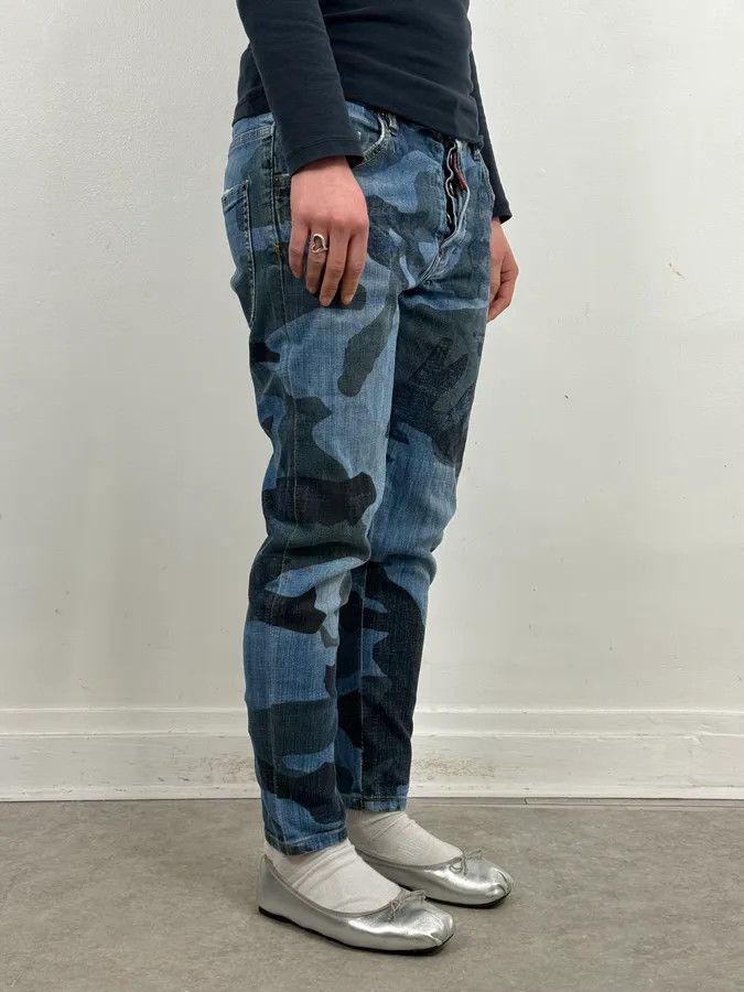 Dsquared2 SS2019 DSquared2 Blue Camo Denim Jeans Size 26" / US 2 / IT 38 - 2 Thumbnail