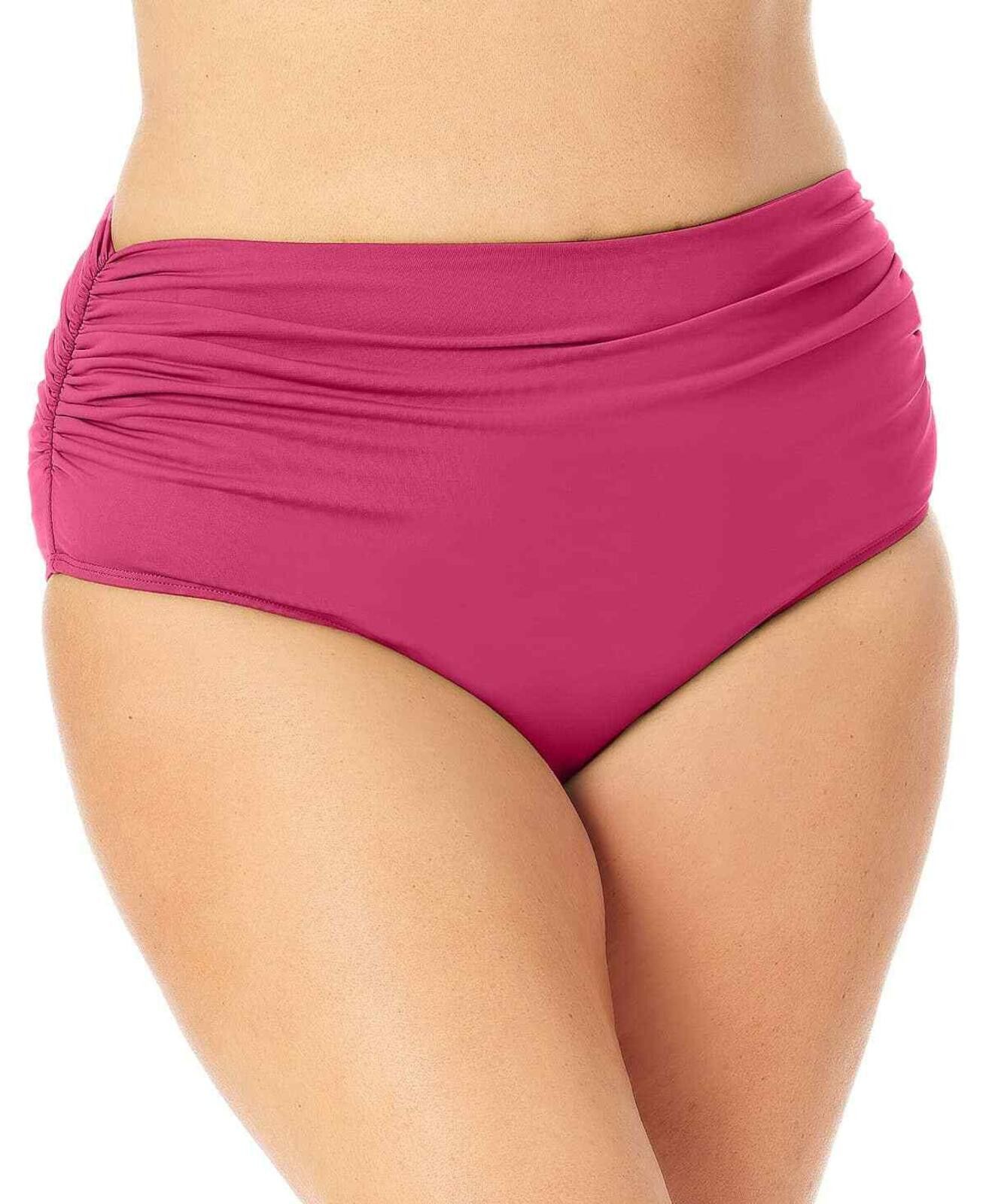 Other Anne Cole Plus Size Berry High-Waist Bikini Bottoms 18W Size ONE SIZE - 1 Thumbnail