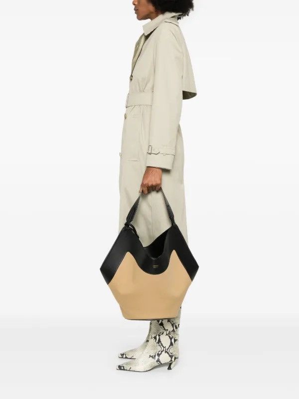 KHAITE Khaite Lotus Medium canvas and leather tote bag Size ONE SIZE - 2 Thumbnail