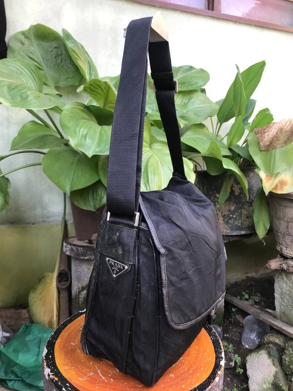 Prada × Vintage Vintage Prada Shoulder Messger Black Bag Size ONE SIZE - 1 Thumbnail