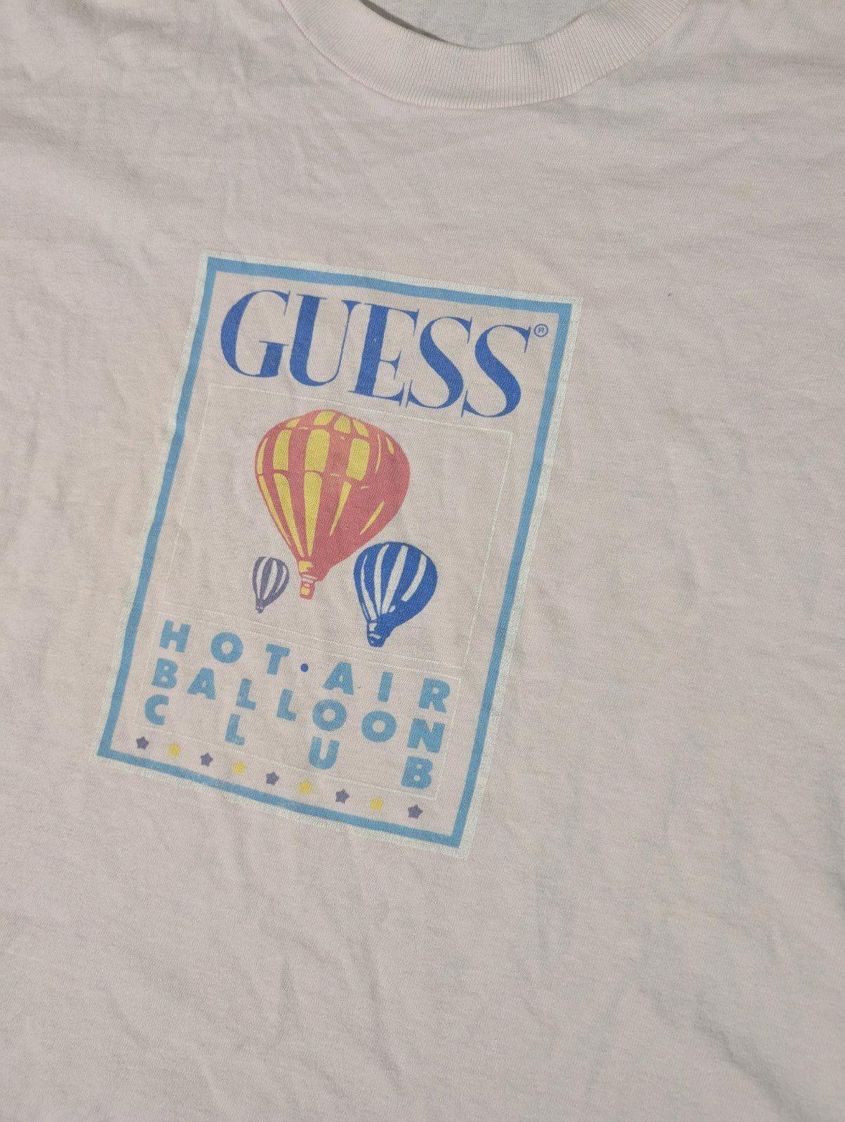 Guess 90s Pink GUESS Hot Air Balloon Club Graphic Print Crop Top Size XL / US 12-14 / IT 48-50 - 3 Thumbnail