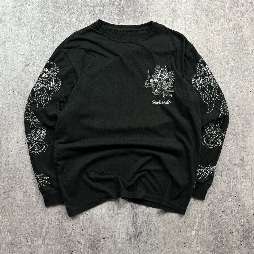 Maharishi MAHARISHI STENCIL DRAGON LONG SLEEVE T-SHIRT Size US S / EU 44-46 / 1 - 2 Thumbnail