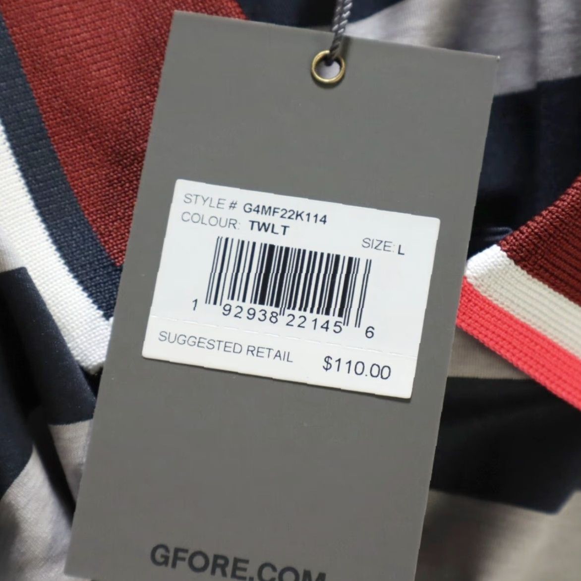 G/FORE G/Fore Variegated Tech Stretch Striped Polo Shirt Twilight Men's L Shirt Polo Shirt Twilight Men L Striped Tech Stretch Size US L / EU 52-54 / 3 - 6 Thumbnail
