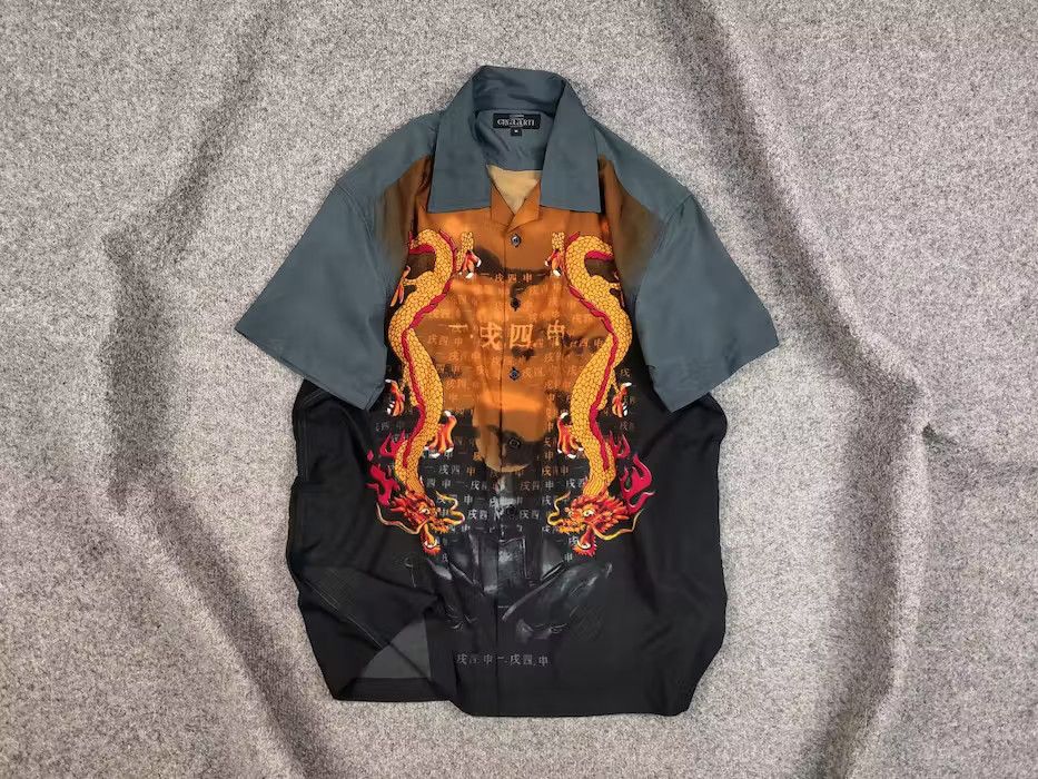 Japanese Brand Vintage Japanese style short sleeve buttons shirt logo Y2K Size US M / EU 48-50 / 2 - 1 Thumbnail