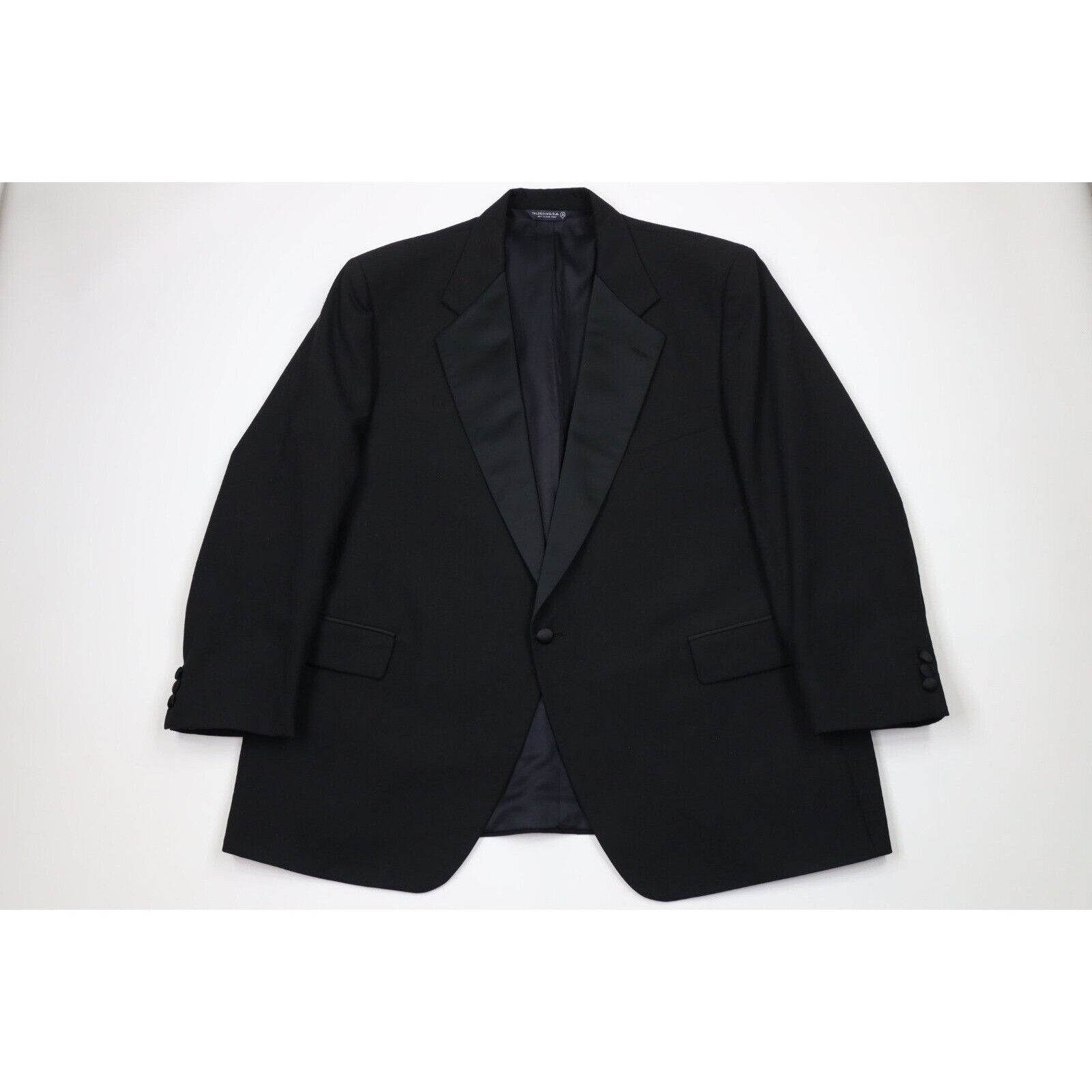 Turnbury × Vintage Vintage 90s Turnbury Wool 2 Piece Tuxedo Suit Wedding Size 50L - 2 Thumbnail
