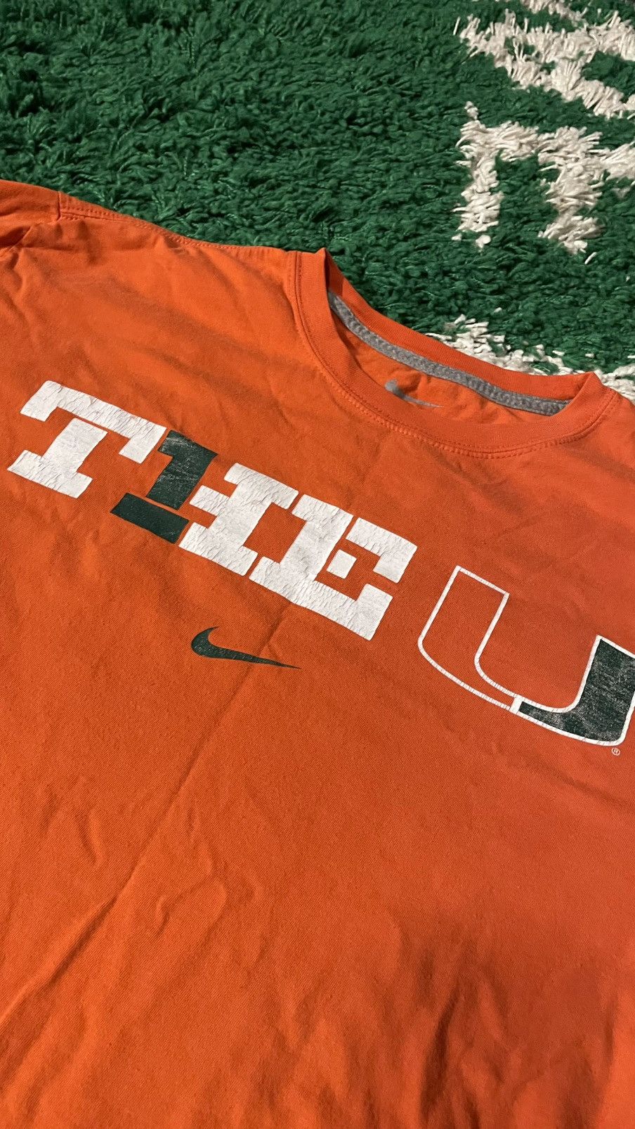 NCAA University of Miami Retro “The U” T-Shirt XXL Orange College Size US XXL / EU 58 / 5 - 2 Thumbnail
