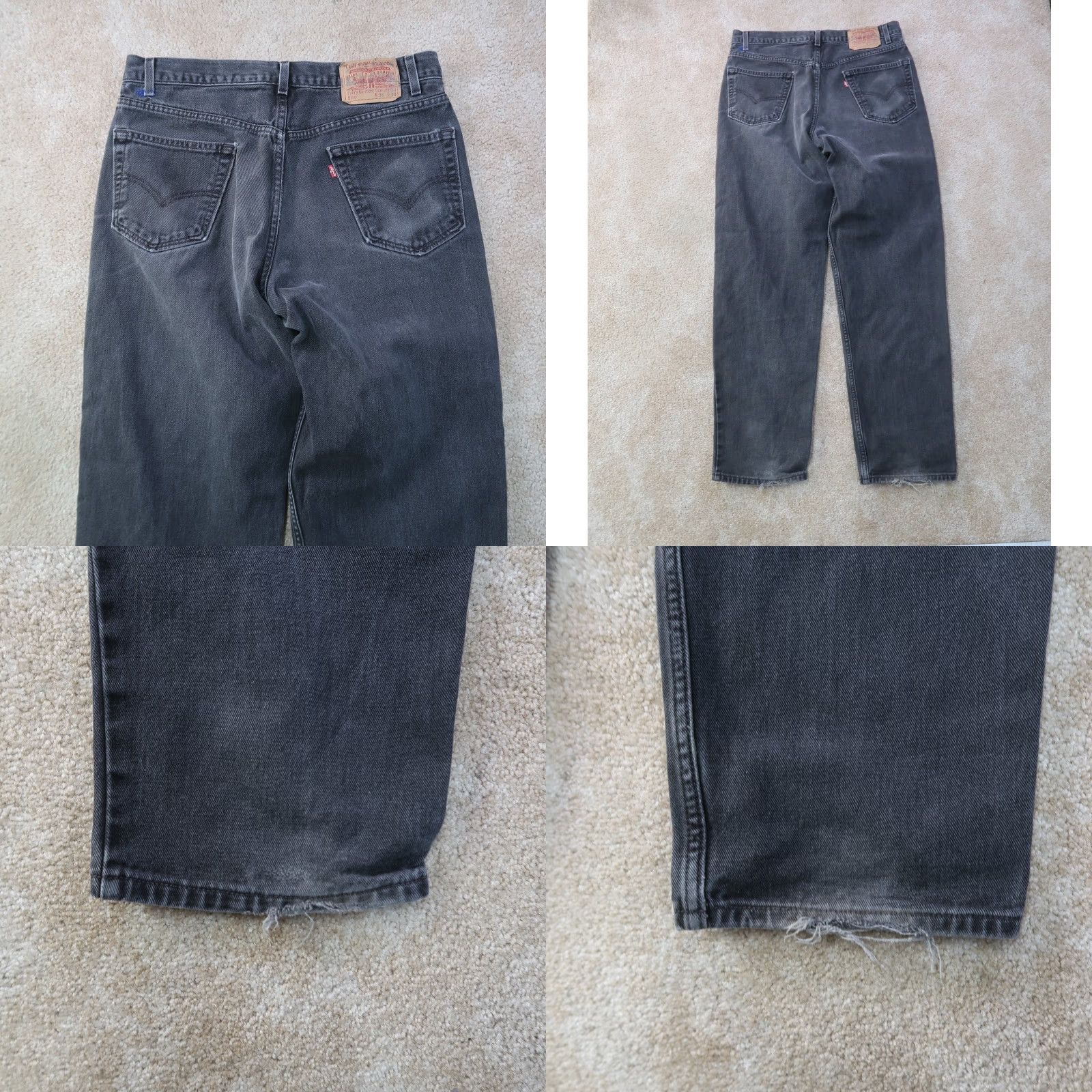 Levi's VINTAGE Levi's 550 Jeans Men's 36x34 Black Denim Relaxed Tapered 5-Pocket USA 2001 MEXICO Mens Size US 36 / EU 52 - 8 Thumbnail