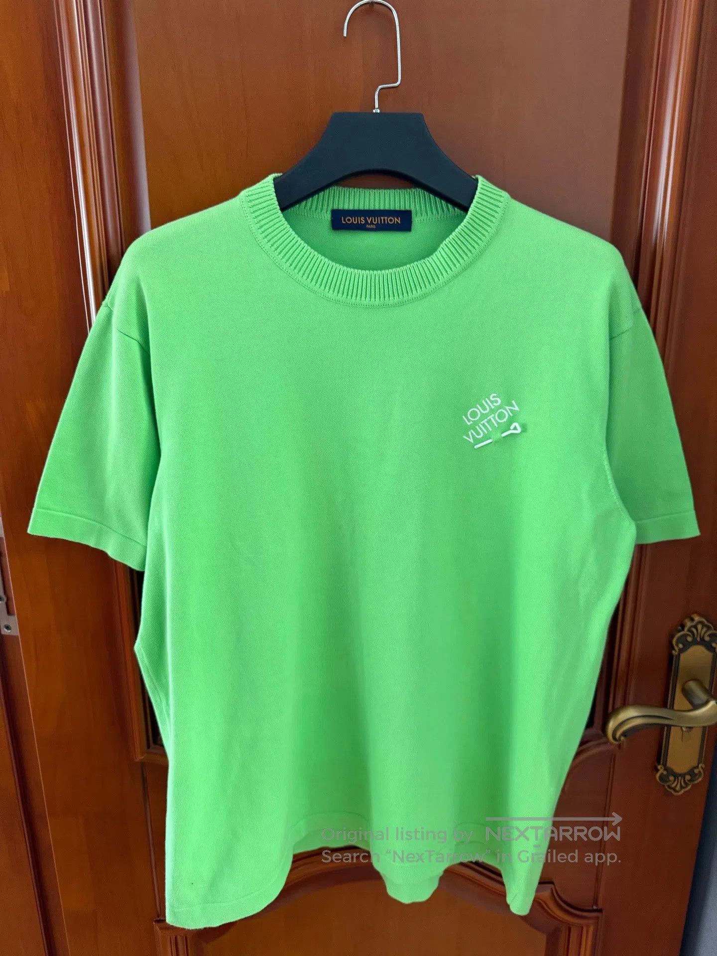 Louis Vuitton Louis Vuitton Green Knit Short Sleeve| Size US XL / EU 56 / 4 - 1 Thumbnail
