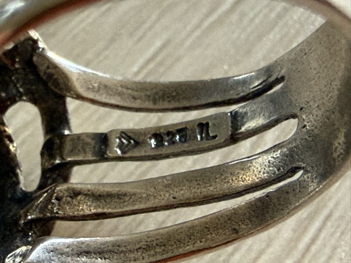 Vintage Vintage Italy 925 Silver Wrapped Nested CZ Cocktail Ring Size ONE SIZE - 5 Thumbnail