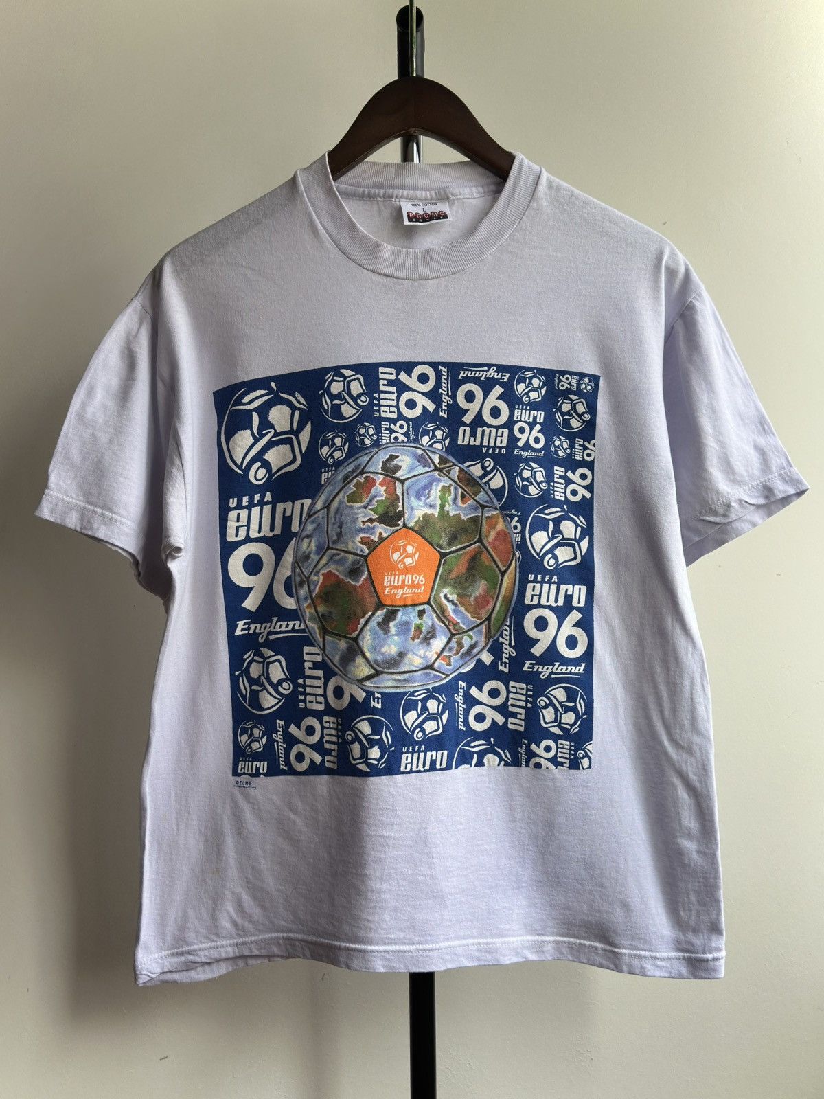 Vintage VINTAGE 1994 UEFA EURO 96 ENGLAND PROMO TEE Size US L / EU 52-54 / 3 - 1 Thumbnail
