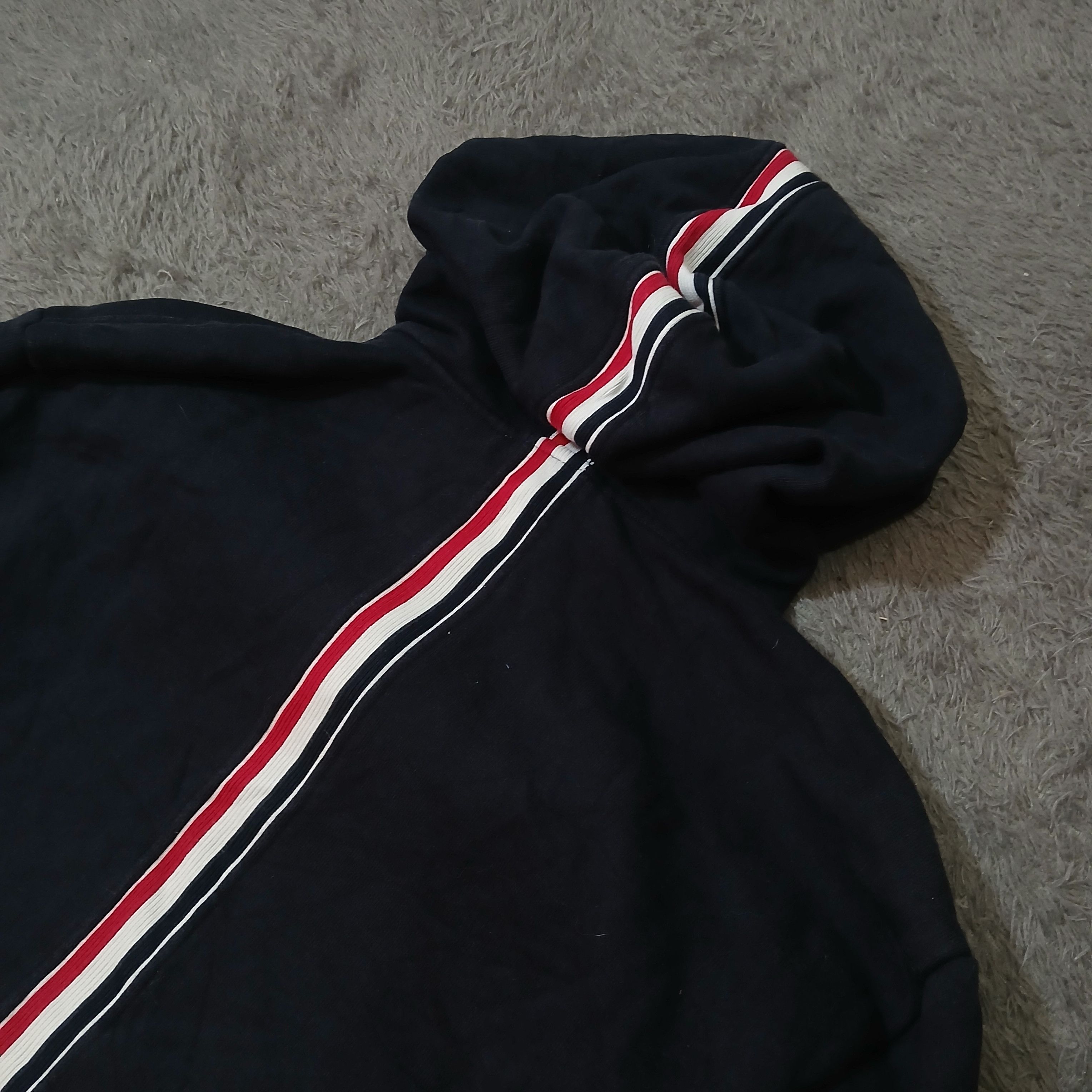 Thom Browne Center Back RWB Stripe Loopback Jersey Knit Hoodie Size US XL / EU 56 / 4 - 3 Thumbnail