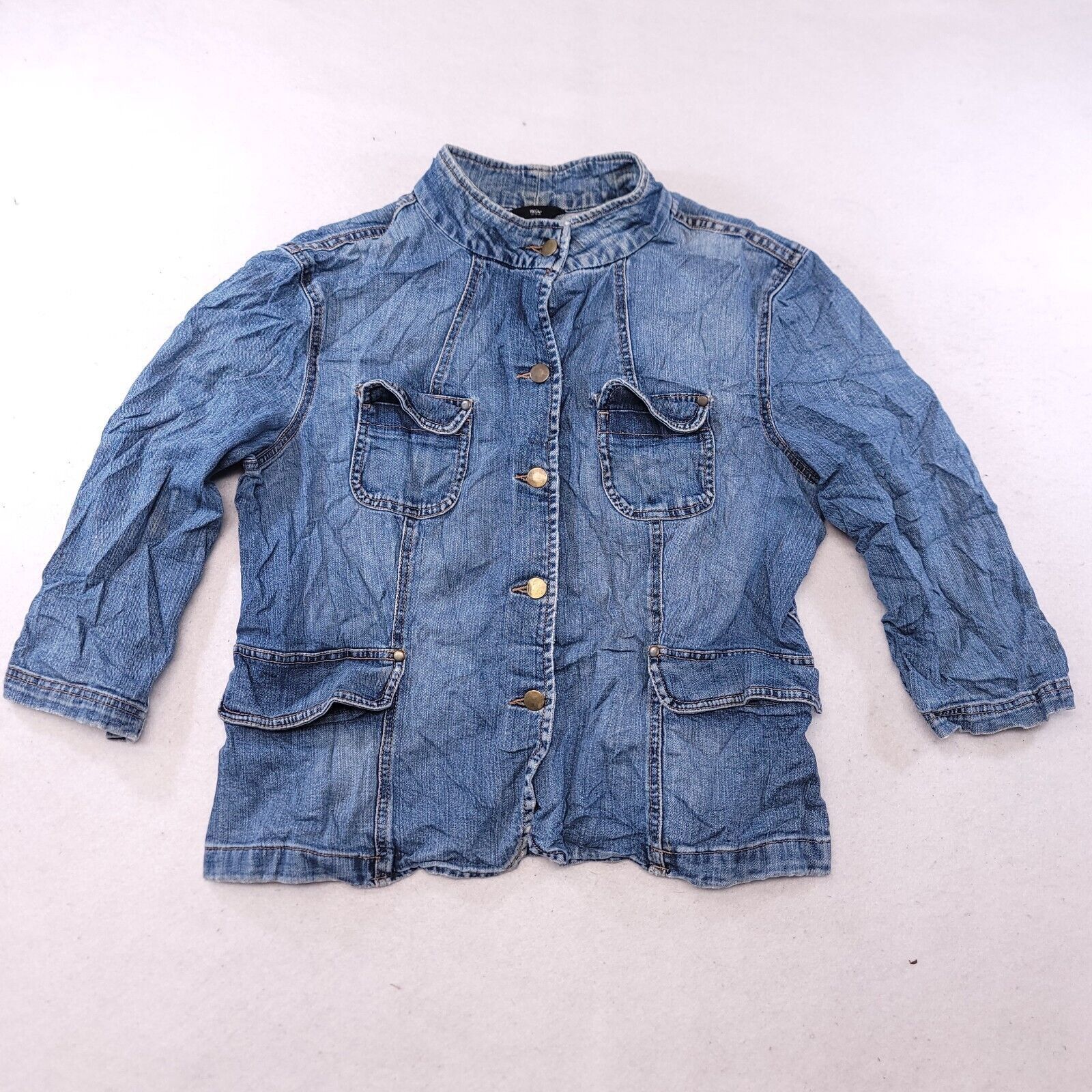Mossimo Mossimo Casual Button Denim Jean Jacket Womens Size L Blue Size L / US 10 / IT 46 - 2 Thumbnail