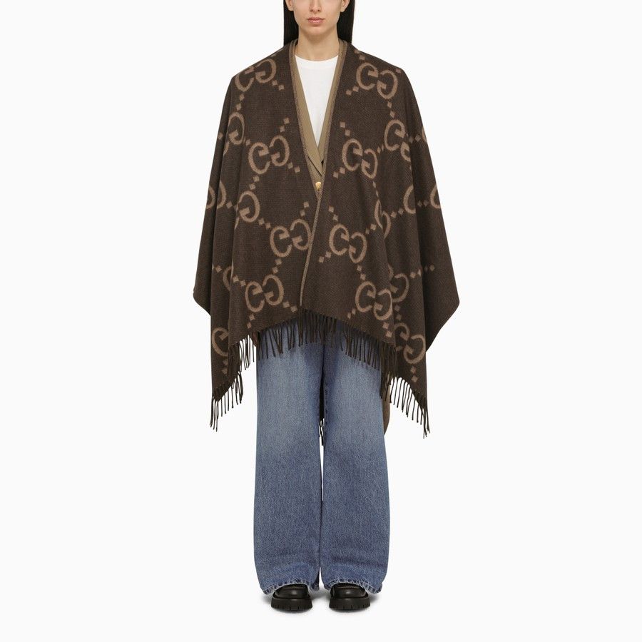 Gucci o1d2blof0824 Size: OS / Reversible Jumbo Cashmere Cape Size ONE SIZE - 5 Thumbnail