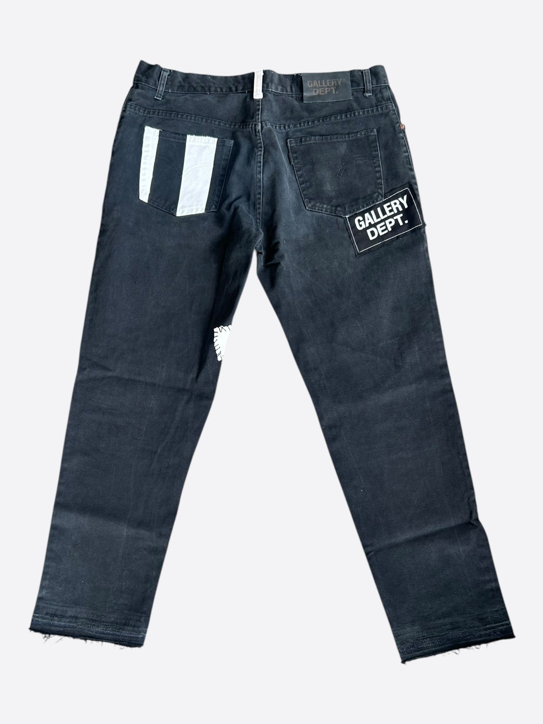 Gallery Dept. Gallery Dept Black F**k Face Distressed Jeans Size US 34 / EU 50 - 2 Thumbnail