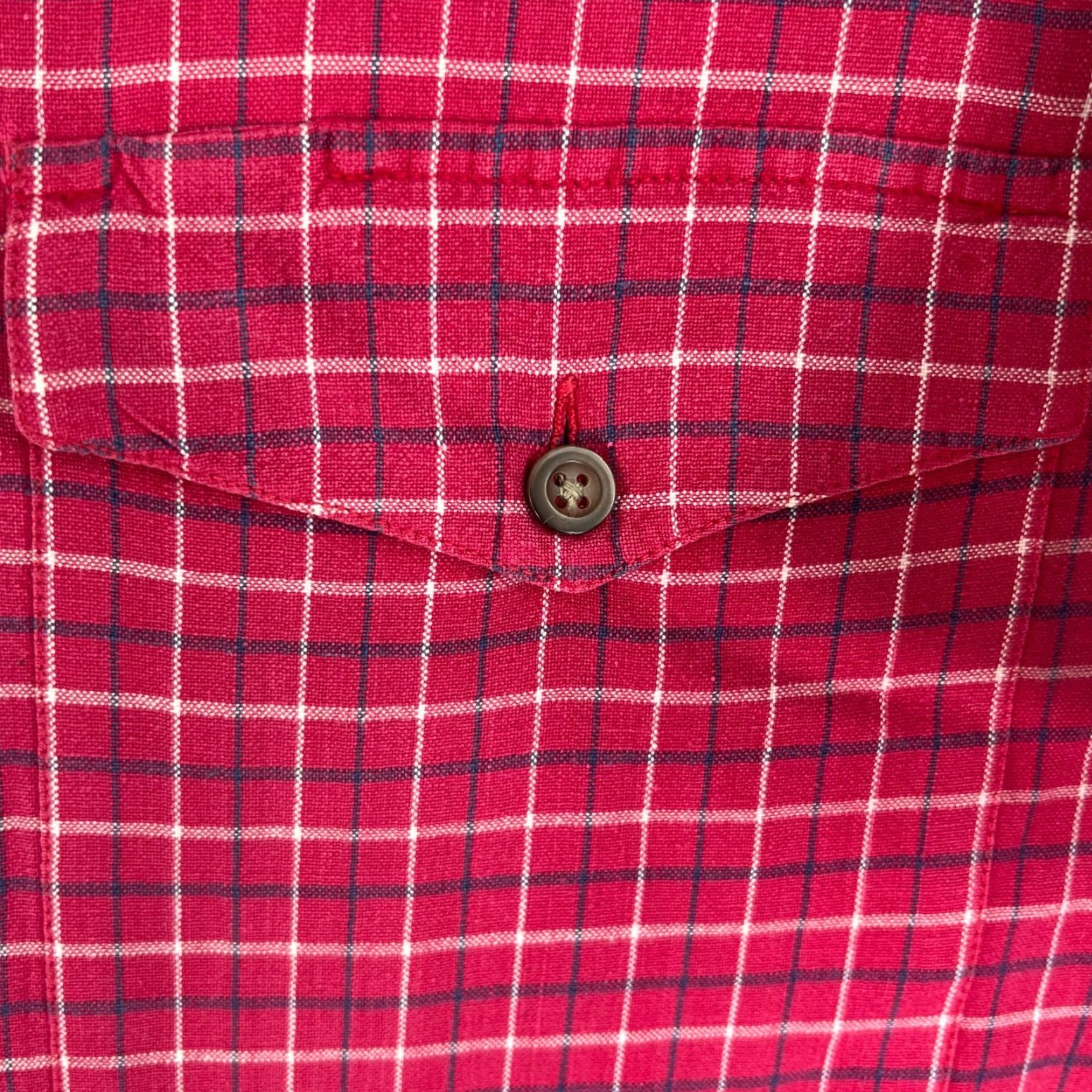 Vintage Panhandle Slim Pearl Snap Checked Button Up Shirt Mens L Red Short Sleeve Size US L / EU 52-54 / 3 - 2 Thumbnail