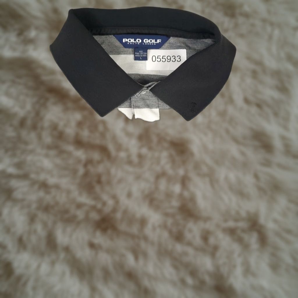 Ralph Lauren Ralph Lauren Polo Shirt Gray White Striped Casual Regular Fit Mens Large Size US L / EU 52-54 / 3 - 1 Thumbnail