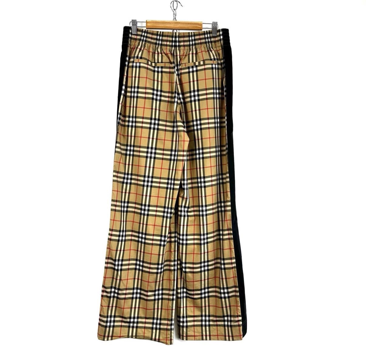Burberry Burberry Check Black Side Silk Panel Wide Leg Pants K12 Size 27" / US 4 / IT 40 - 4 Thumbnail