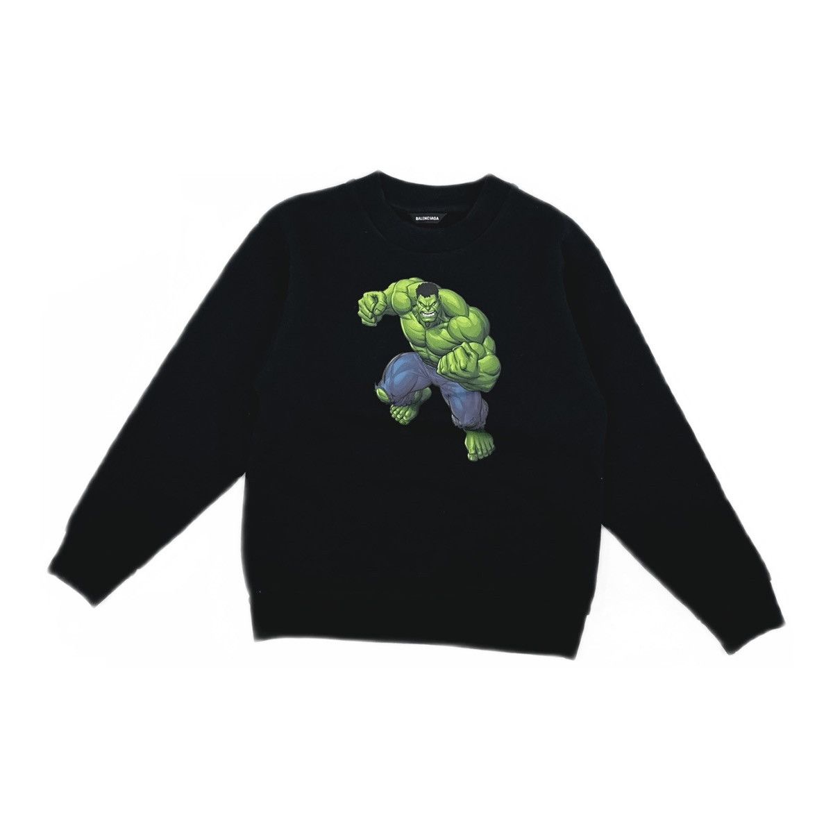 Balenciaga Balenciaga x Marvel Hulk-Print Boxy Crewneck Sweatshirt Size L / US 10 / IT 46 - 1 Thumbnail