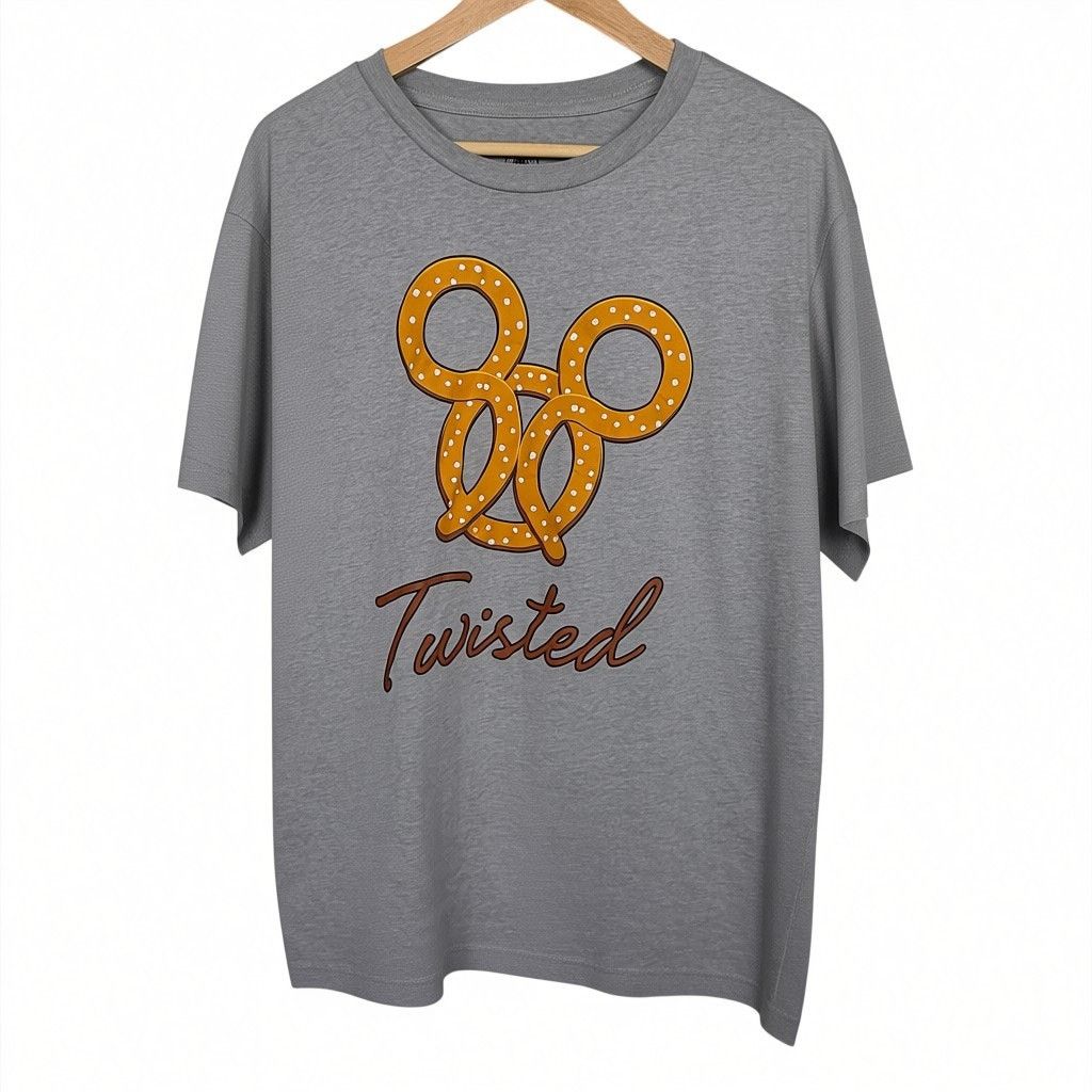 Disney Disney Parks Men's L Mickey Mouse Pretzel Twisted Gray T Size US L / EU 52-54 / 3 - 1 Thumbnail