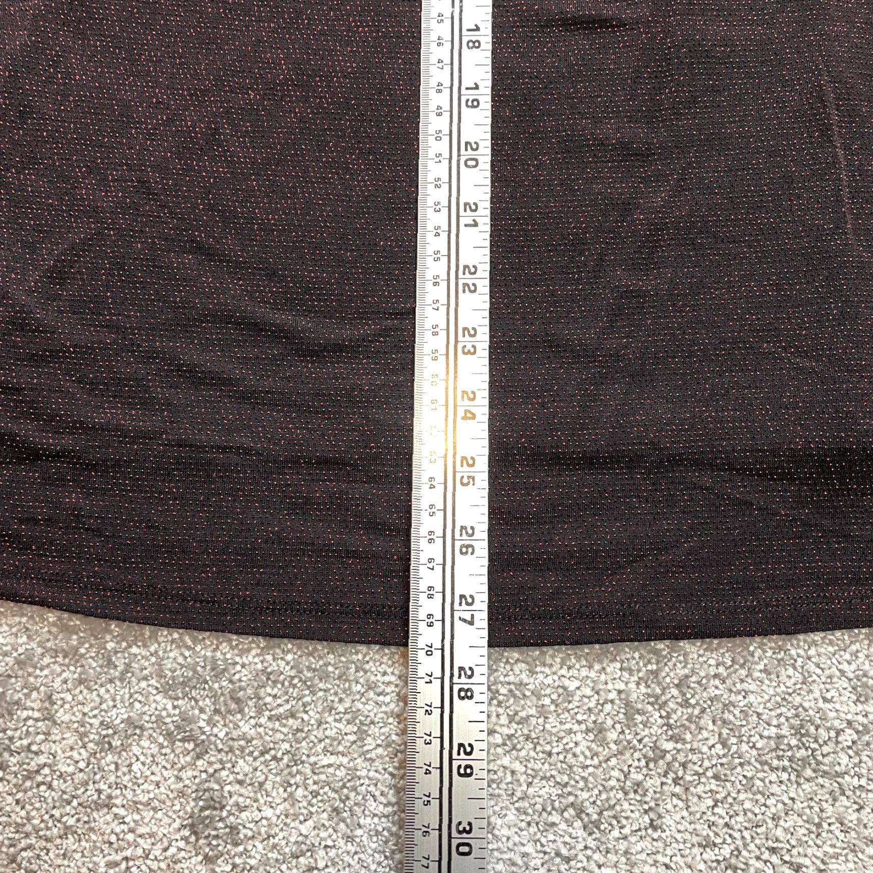 Vintage Cato Blouse Shirt Womens XL Black Dark Red Long Sleeve Nylon Spandex Jersey Stretch Dressy Casual Workwear Everyday Size XL / US 12-14 / IT 48-50 - 5 Thumbnail
