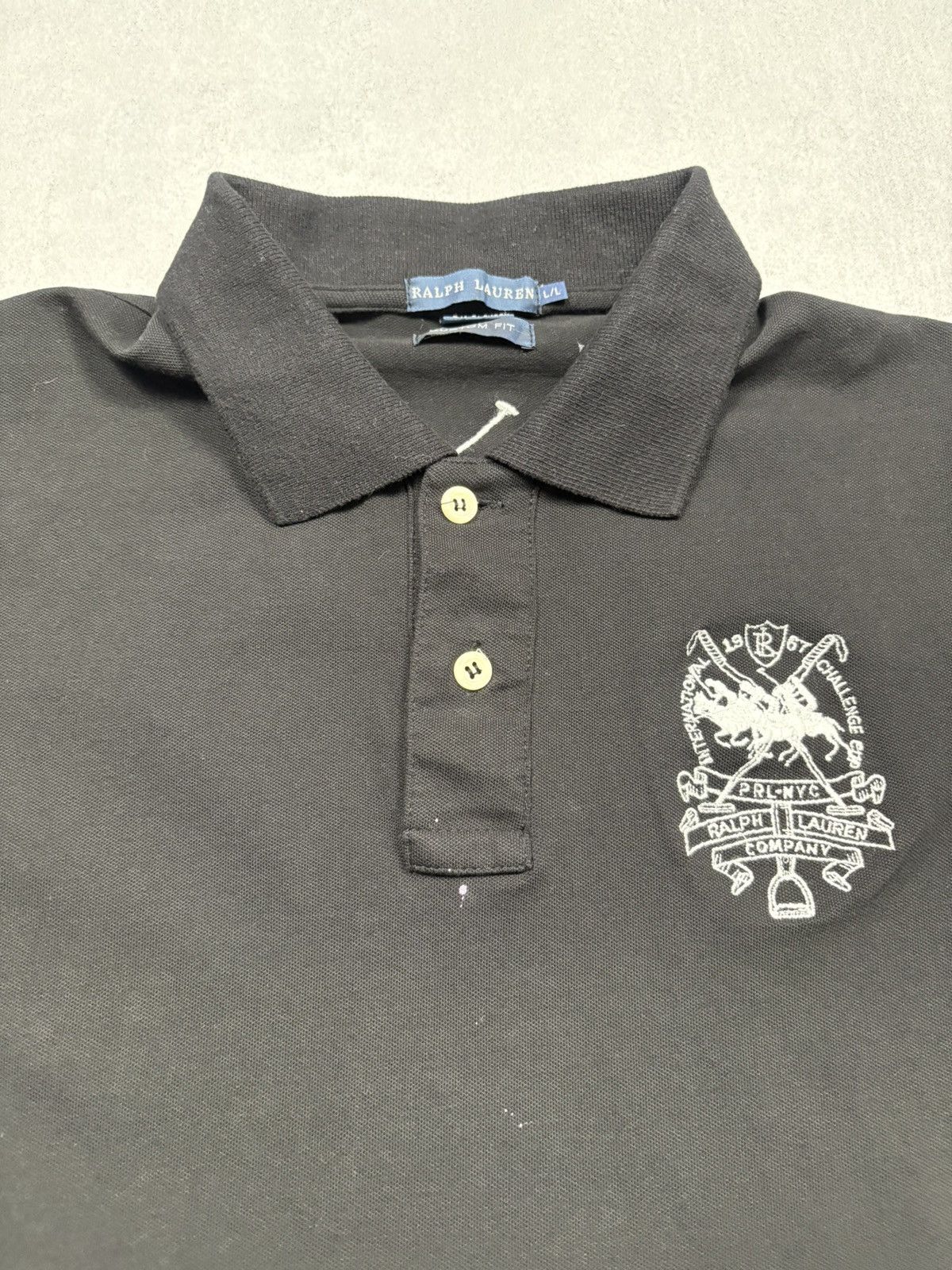 Polo Ralph Lauren Polo Ralph Lauren Custom Fit Polo Shirt Pony Spellout Logo L Size L / US 10 / IT 46 - 16 Thumbnail