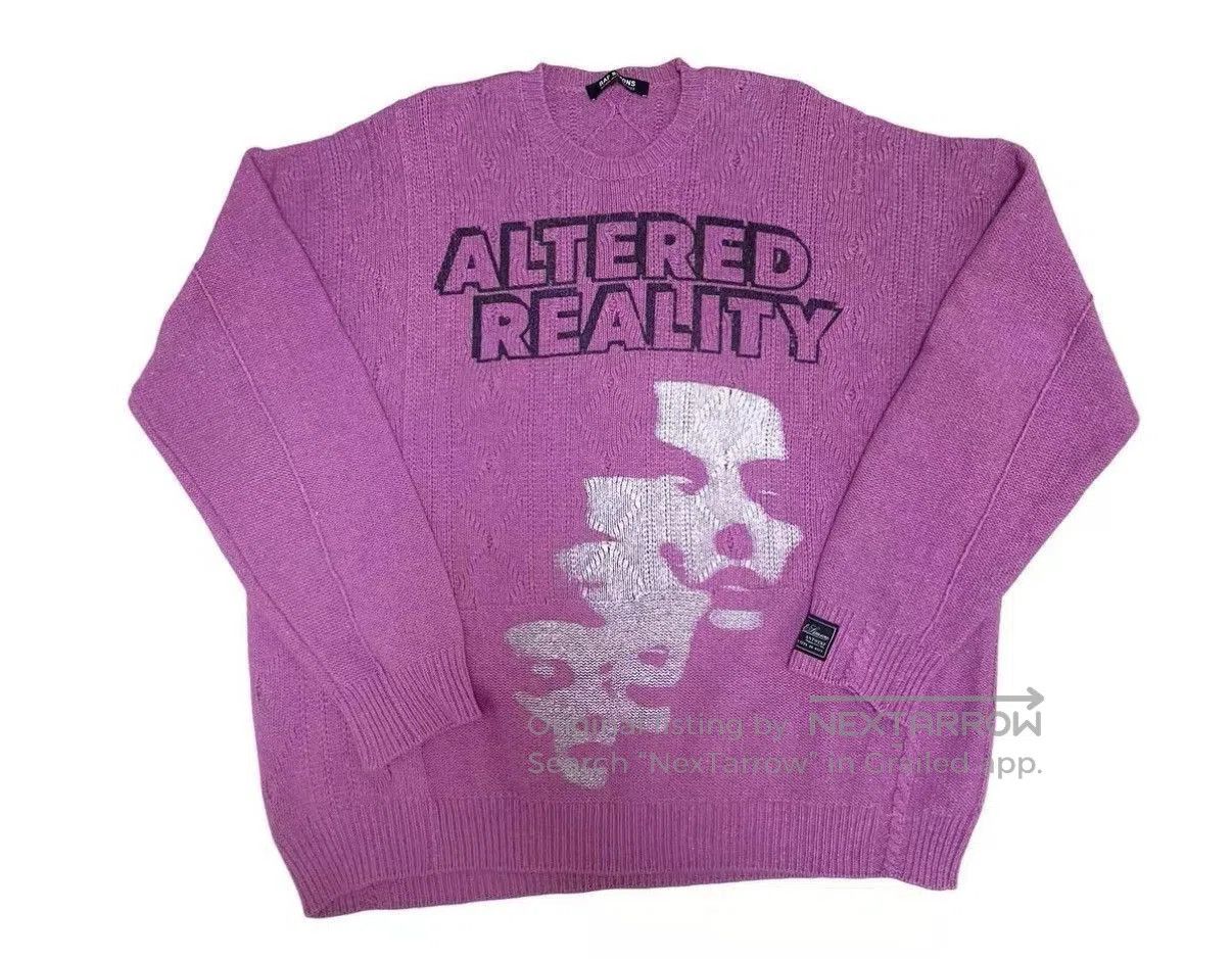 Raf Simons Pink 'Altered Reality' Graphic Knit Sweater XS. Size US XS / EU 42 / 0 - 1 Thumbnail