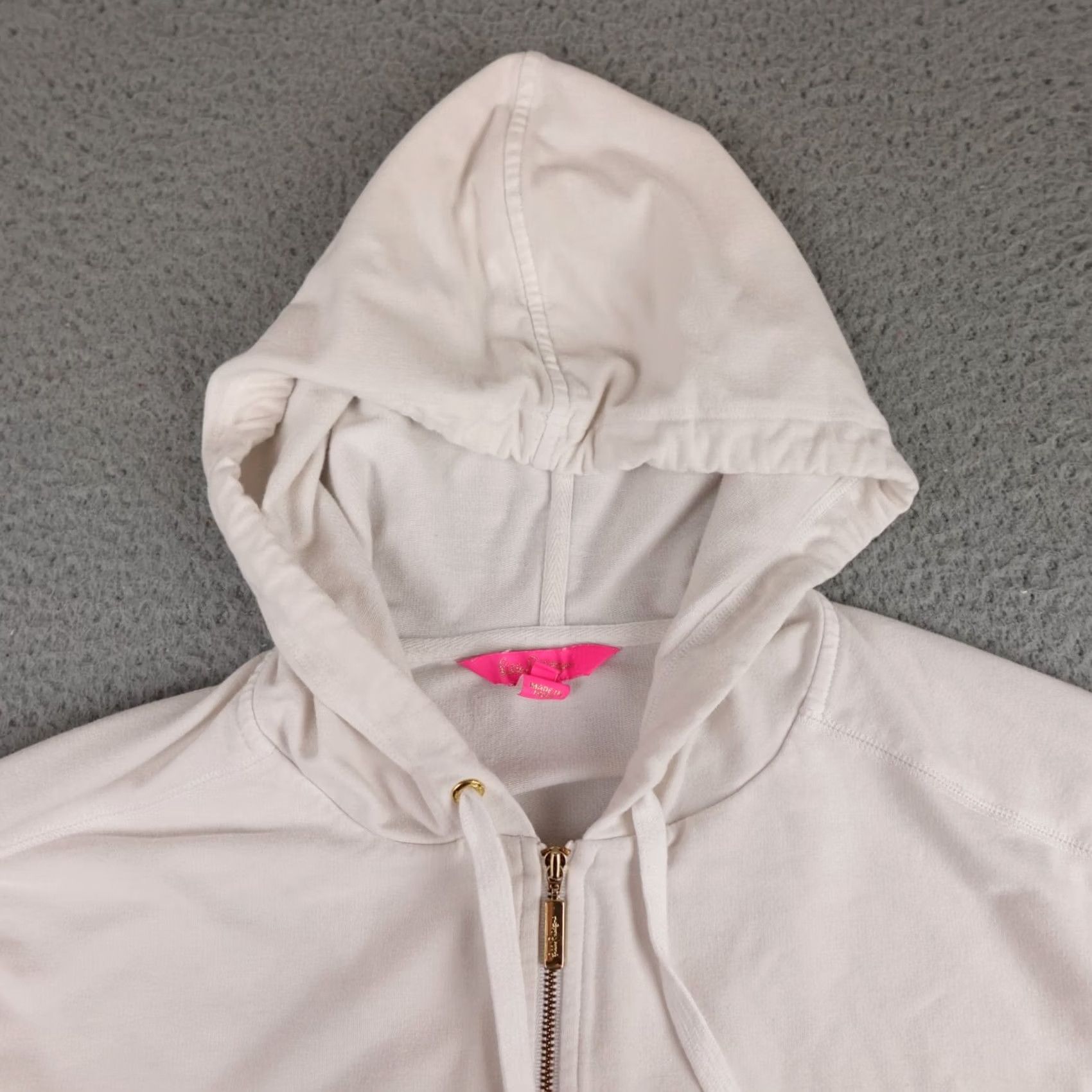 Lilly Pulitzer Lilly Pulitzer Hoodie Womens Small White Lora Oversized Zip Pullover Fashion Preppy Classic Size S / US 4 / IT 40 - 4 Thumbnail