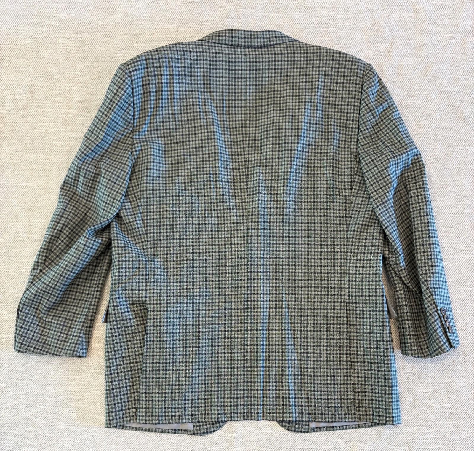 Ermenegildo Zegna Ermenegildo Zegna Mila Sport Coat 46R Check Wool Silk Size 46R - 2 Thumbnail