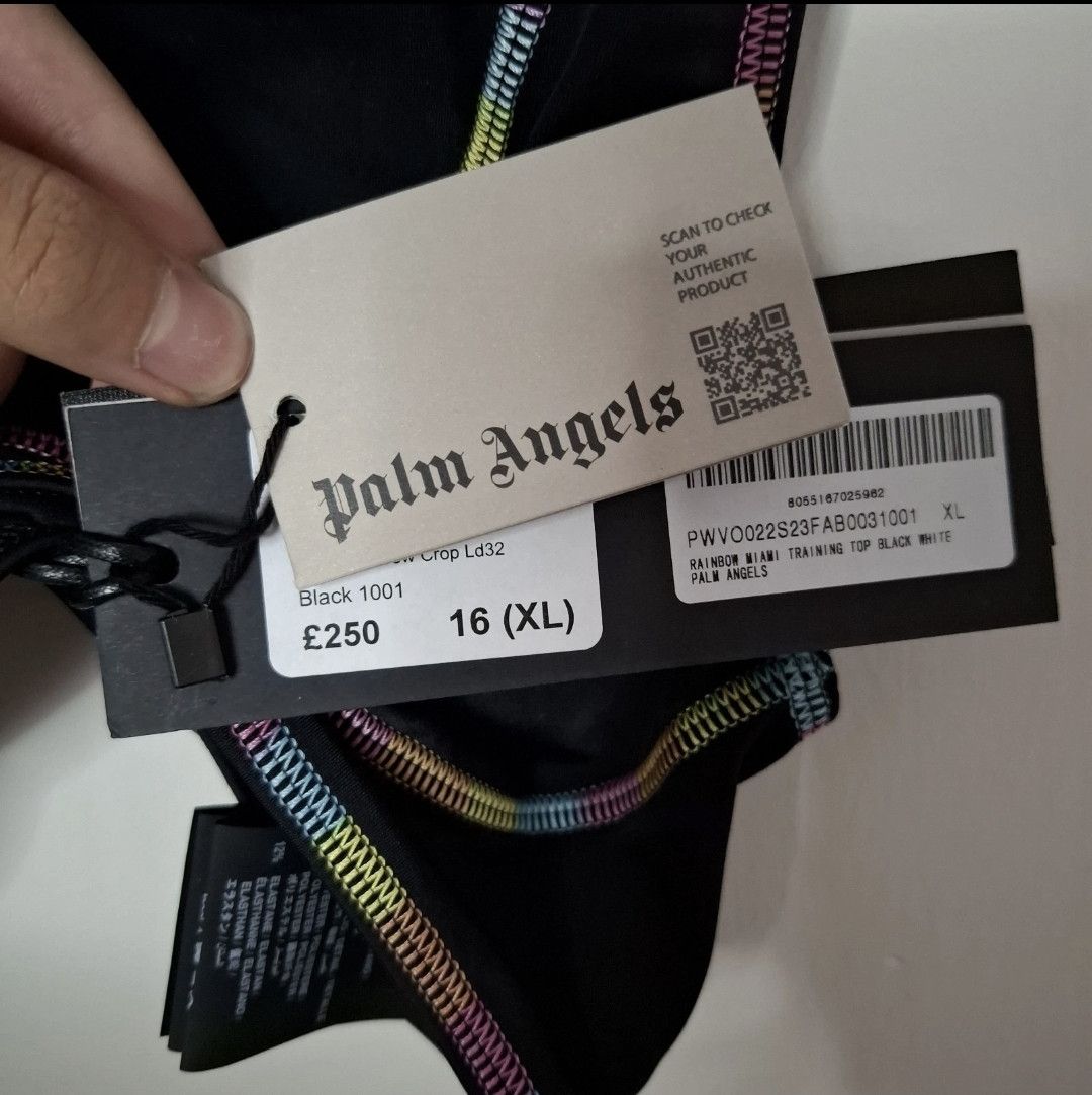 Palm Angels PALM ANGELS Rainbow Coloured Stretch Nylon Miami Crop Top Size XL / US 12-14 / IT 48-50 - 5 Thumbnail