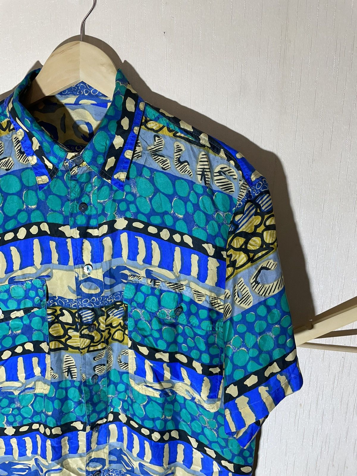 Vintage Hawaiian silk shirt vintage 90s Size US XL / EU 56 / 4 - 2 Thumbnail