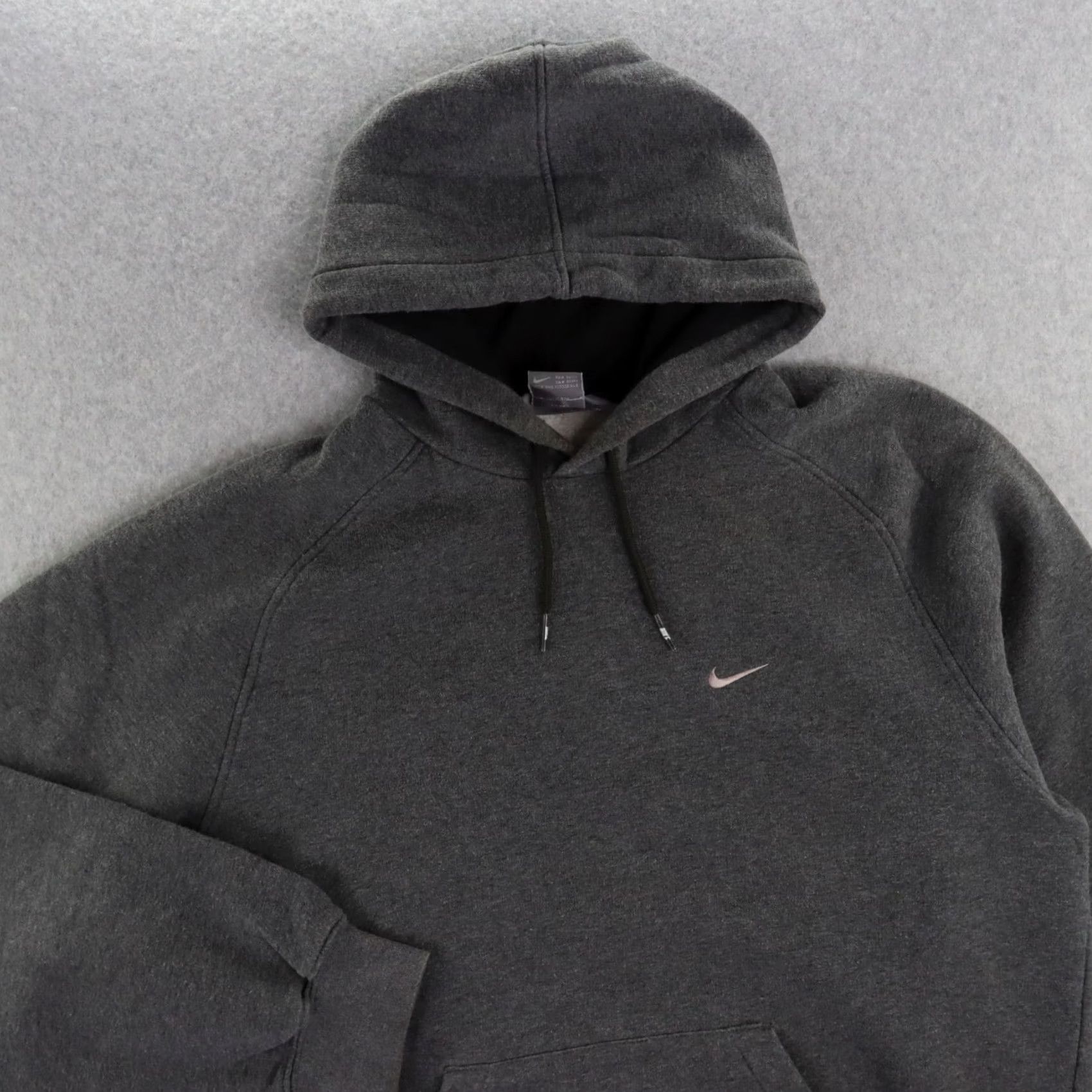 Nike Vintage Nike Hoodie Size Large Gray Y2K Charcoal RARE Size US L / EU 52-54 / 3 - 3 Thumbnail