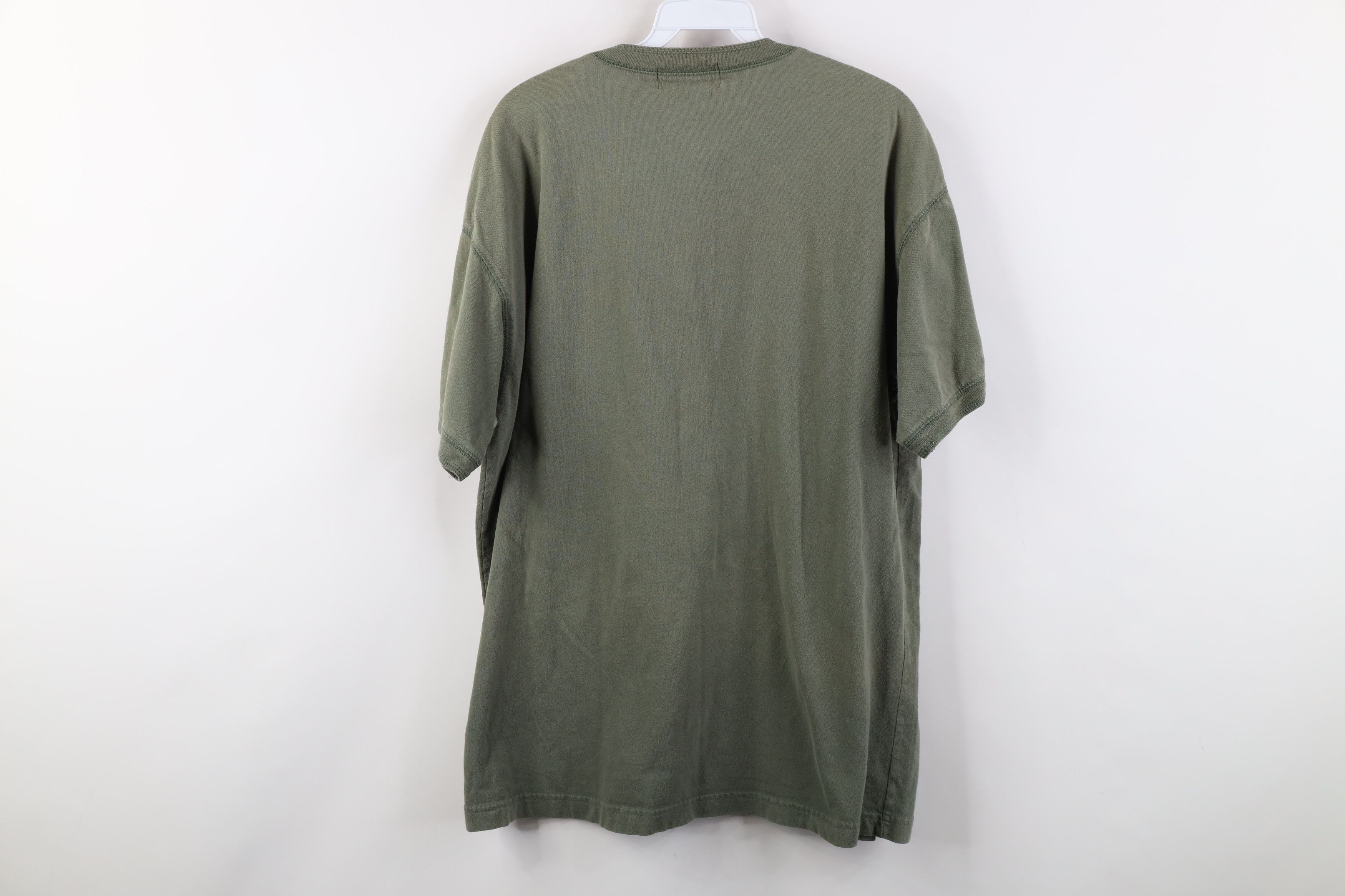 Vintage Vintage 90s Streetwear Short Sleeve Henley T-Shirt Green Size US L / EU 52-54 / 3 - 9 Thumbnail