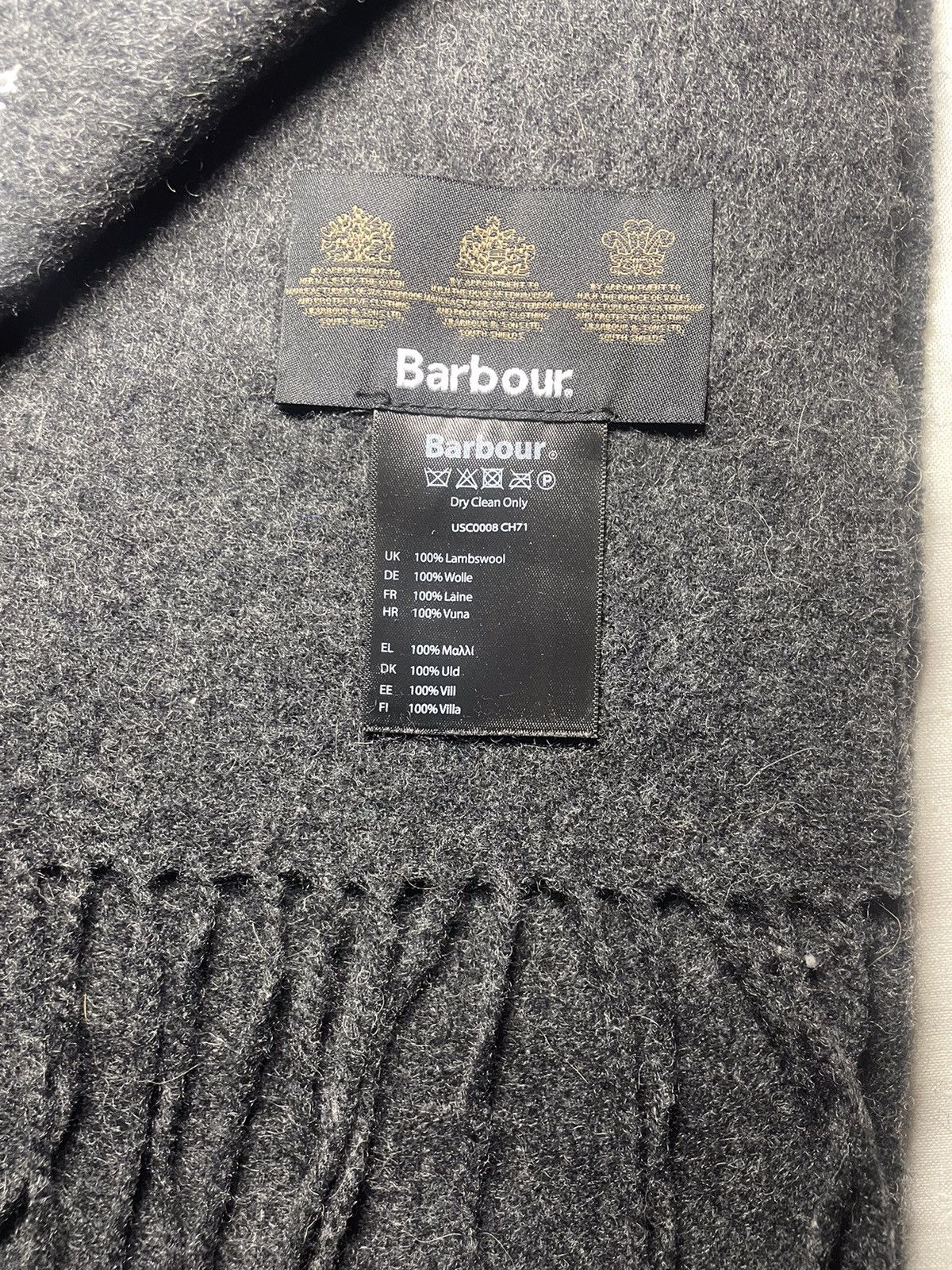 Barbour Barbour grey wool scarf Size ONE SIZE - 3 Thumbnail
