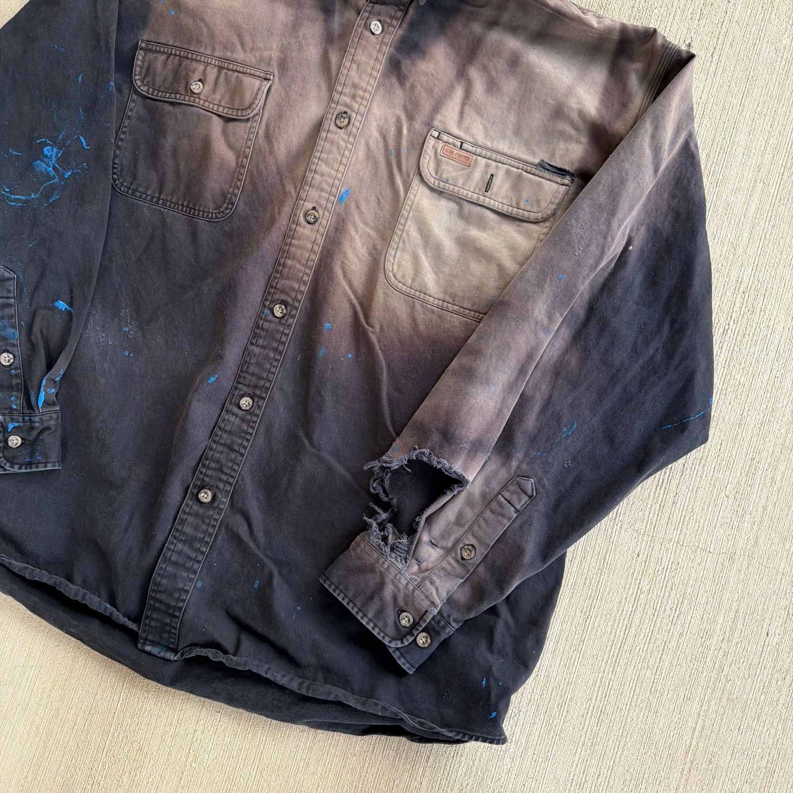 Carhartt × Vintage Carhartt button up faded black work wear shirt Size US XXL / EU 58 / 5 - 3 Thumbnail
