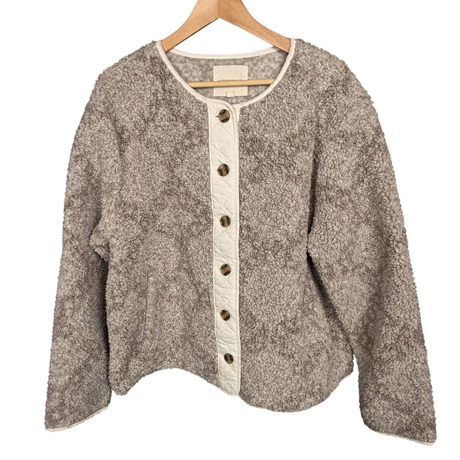 Lucky Brand Lucky Brand Women's Large Faux Shearling Medallion Jacket Size L / US 10 / IT 46 - 7 Thumbnail