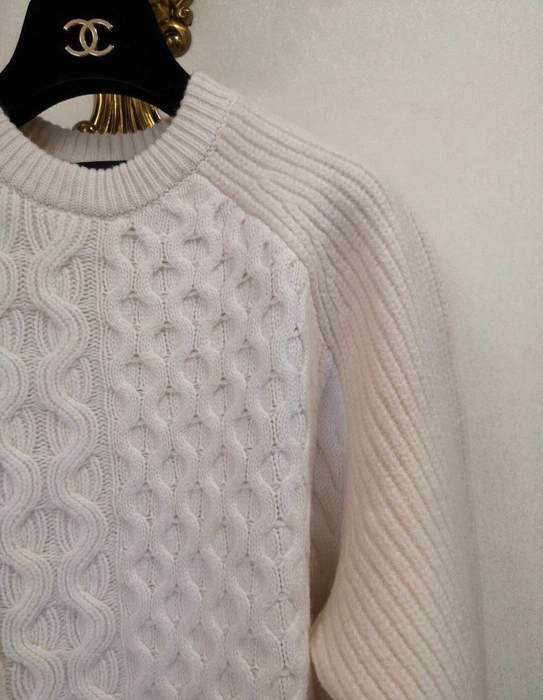Alexander Wang Alexander Wang Cable Knit White Sweater- Size S / US 4 / IT 40 - 4 Thumbnail