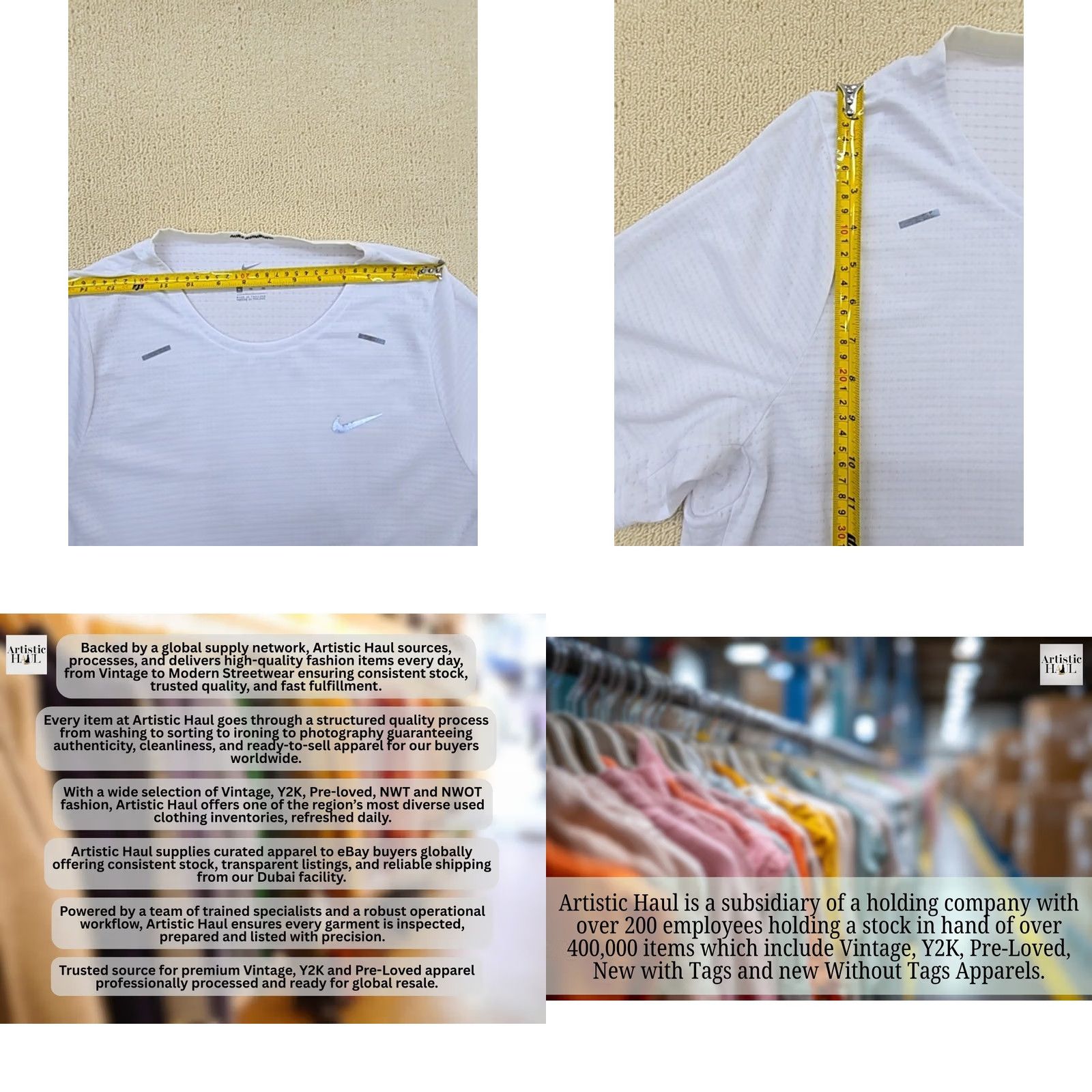 Nike Nike Dri-FIT Men's XL White Running T-Shirt Reflective Size US XL / EU 56 / 4 - 8 Thumbnail