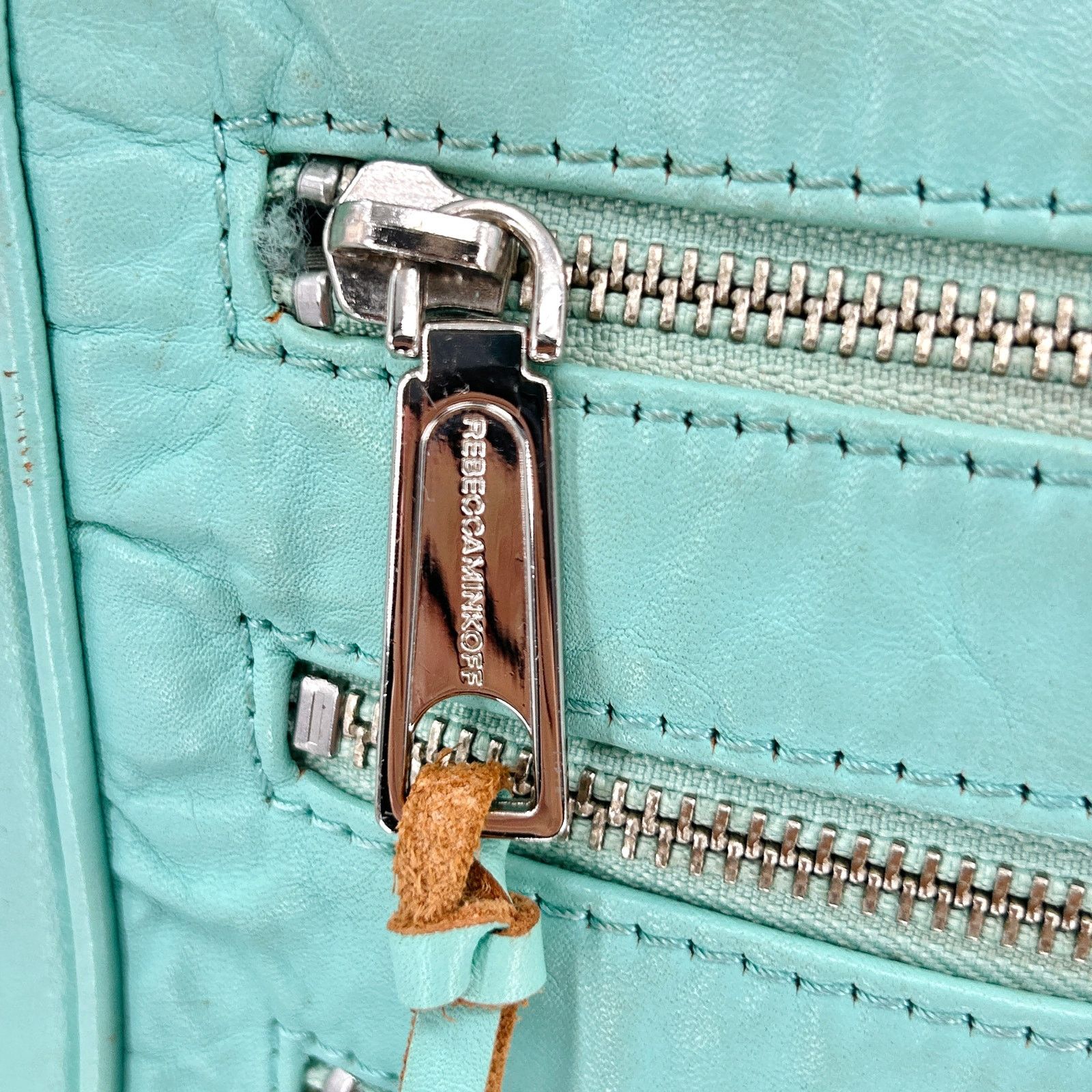 Rebecca Minkoff Vintage Y2K Mint Green Leather Silver Chain Shoulder Bag Size ONE SIZE - 2 Thumbnail