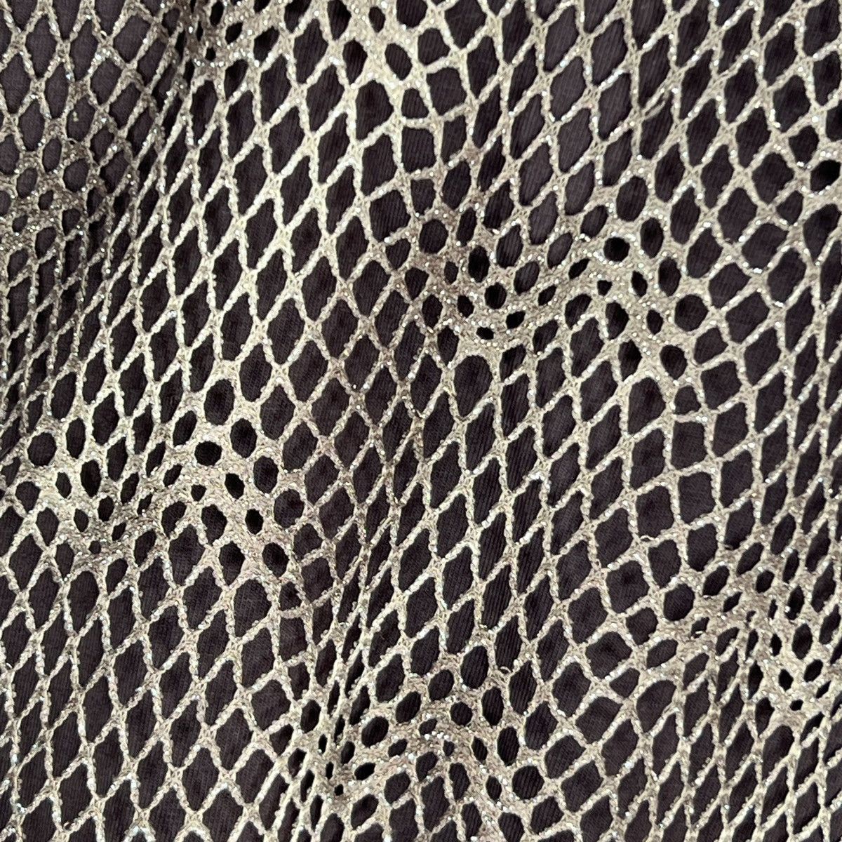 Japanese Brand × Vintage Vintage Tshirt Tee Mesh Top Net Brown Y2K Opium Style Size M / US 6-8 / IT 42-44 - 5 Thumbnail