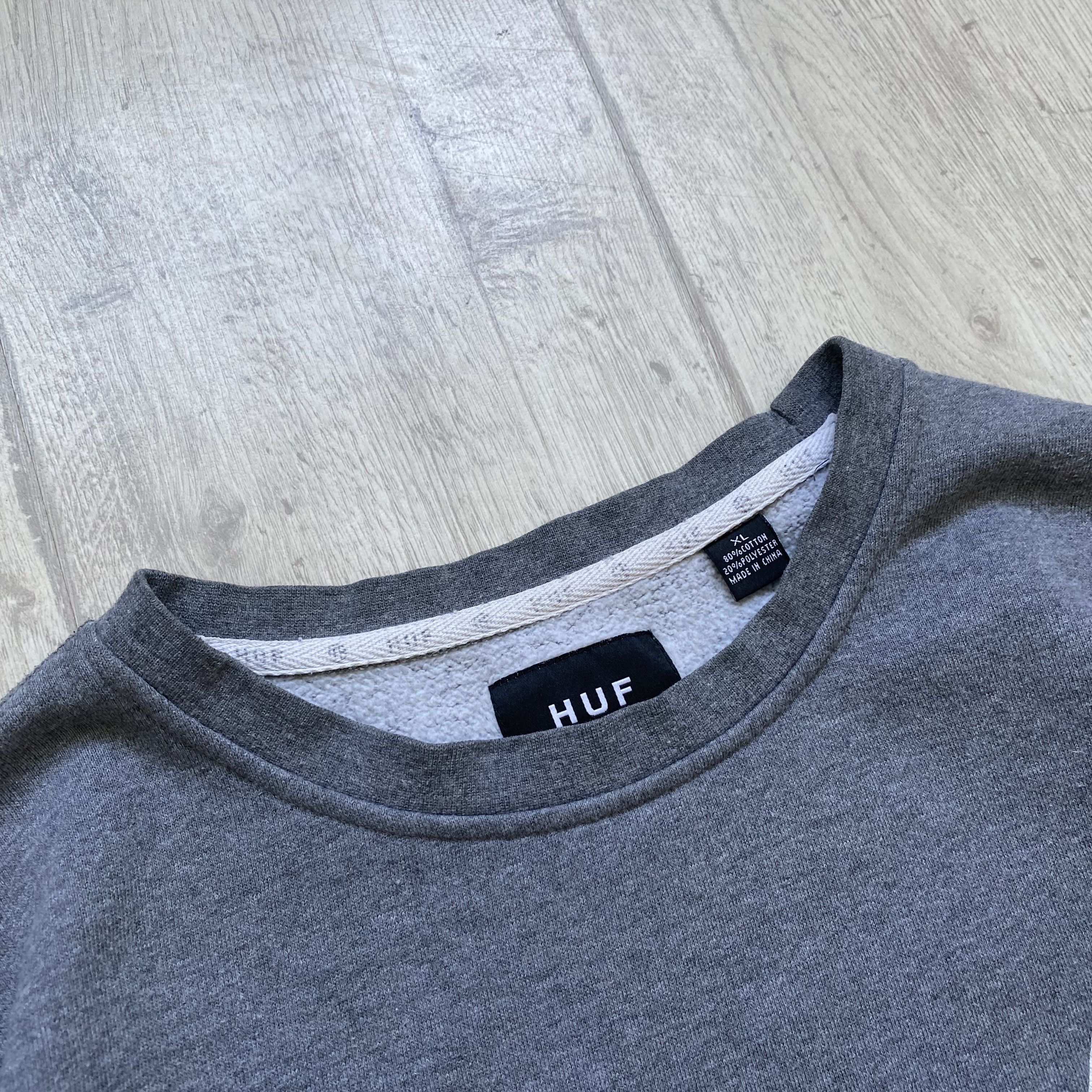 Huf 🛹 Vintage 00s Huf Skateboarding sweatshirt Big logo Size US XL / EU 56 / 4 - 7 Thumbnail