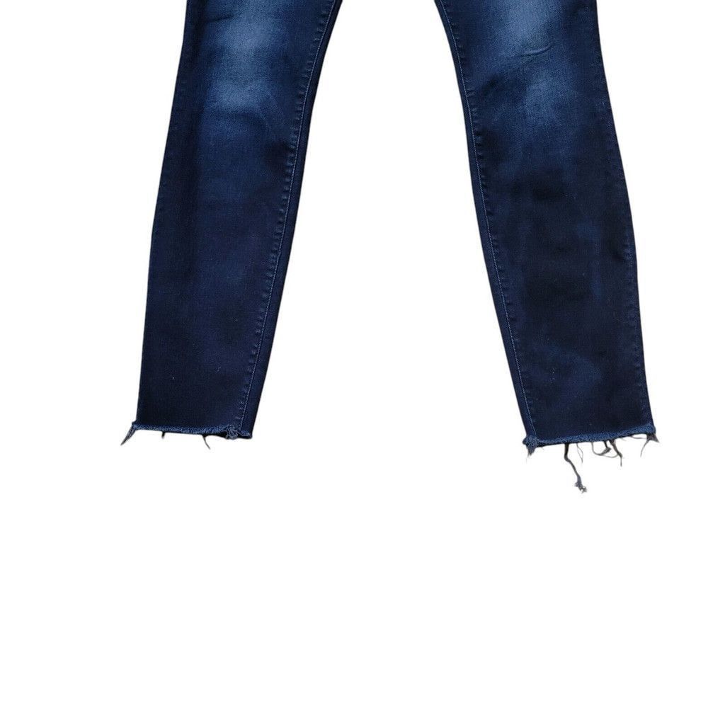 MOTHER Mother High Waisted Looker Ankle Fray Jeans. Dark Size 25. Size 25" / US 0 / IT 36 - 8 Thumbnail
