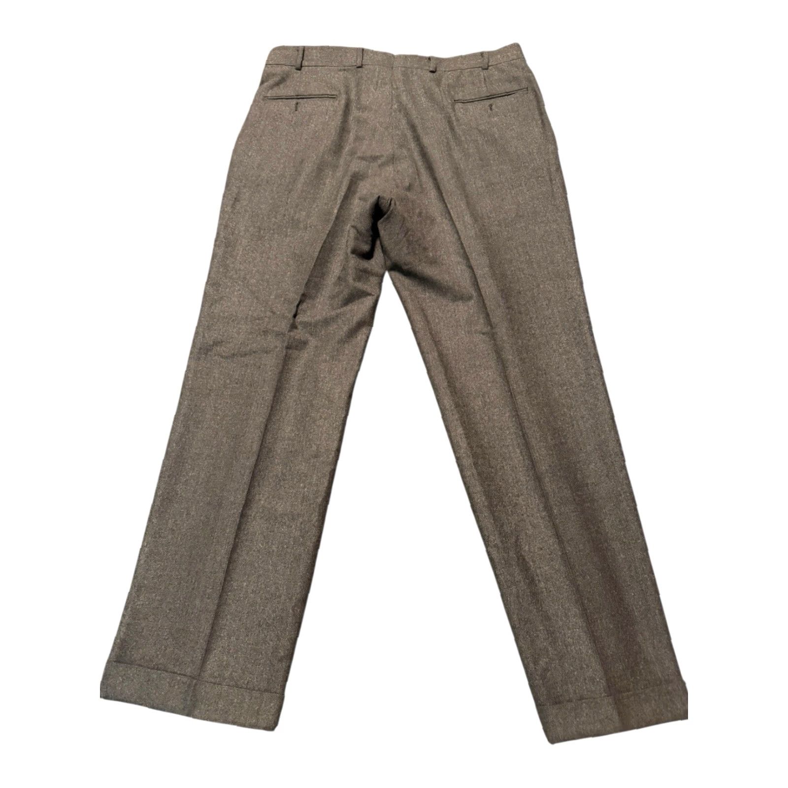 Brooks Brothers VINTAGE Brooks Brothers Pants Mens Gray Straight Cuffed Brooksease Wool USA Size US 33 - 7 Thumbnail