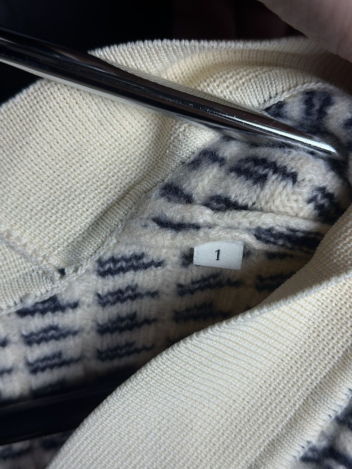 Designer × Sandro SANDRO Striped V-neck Wool Cardigan Size 1 Size S / US 4 / IT 40 - 12 Thumbnail