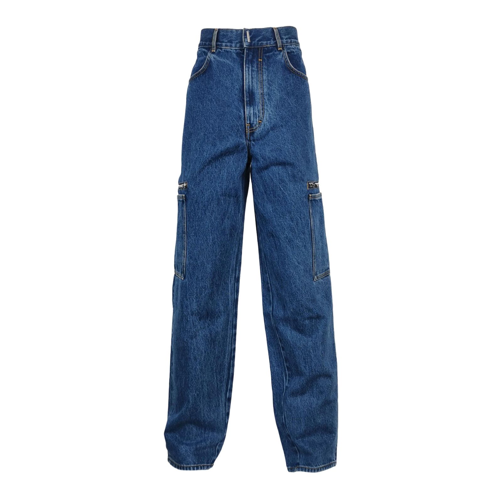 Givenchy Givenchy Blue Denim Cargo Logo Pants XL Size US 32 / EU 48 - 1 Thumbnail