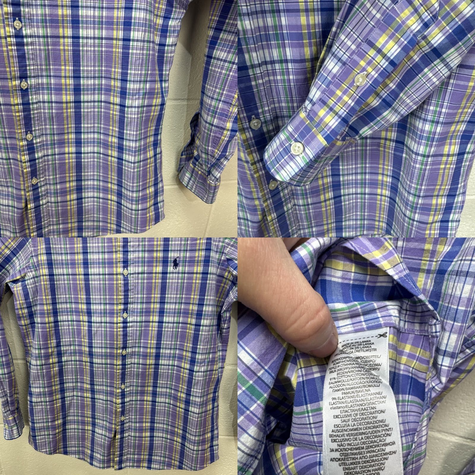 Polo Ralph Lauren VINTAGE Polo Ralph Lauren Mens Shirt M Purple Plaid Classic Button-Down Preppy Casual Golf Size US M / EU 48-50 / 2 - 8 Thumbnail