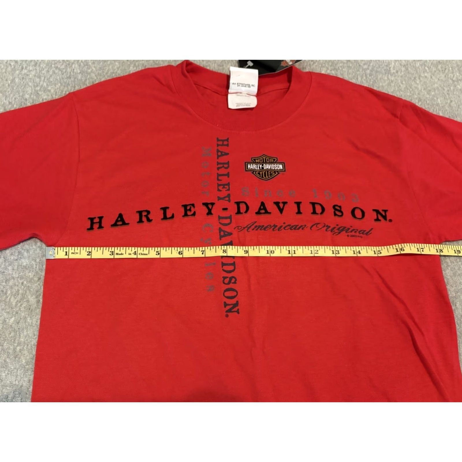 Harley Davidson VINTAGE Harley-Davidson Shirt Adult Small Red Graphic Print T-Shirt USA Biker Motorcycle California 2003 Bartels Marina Del Rey Men Mens S Size US S / EU 44-46 / 1 - 4 Thumbnail