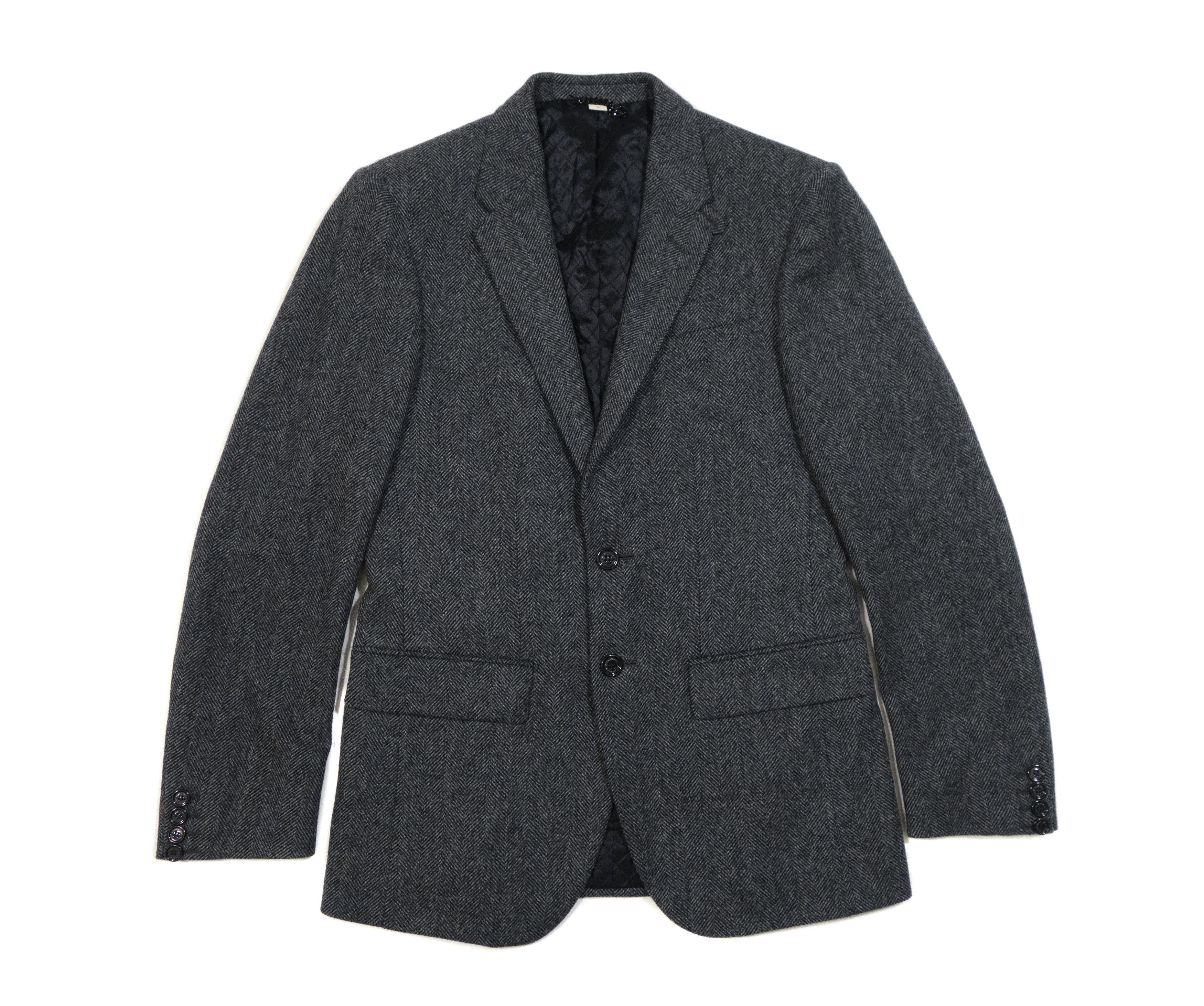 Burberry Herringbone Wool Blazer Jacket Size 46R - 1 Thumbnail